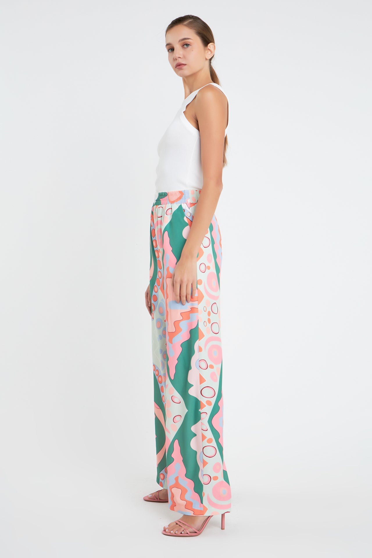 ENGLISH FACTORY - Print Wide Leg Pants - PANTS available at Objectrare
