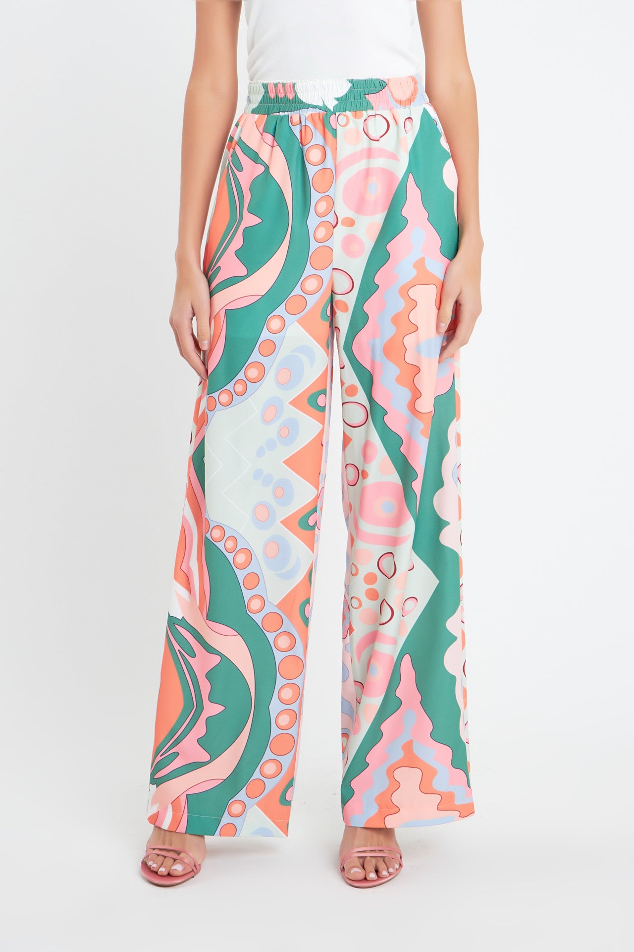 ENGLISH FACTORY - Print Wide Leg Pants - PANTS available at Objectrare