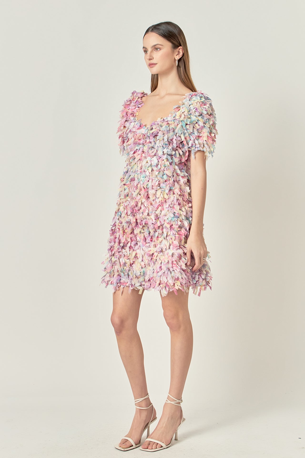 ENGLISH FACTORY - Premium Textured Ribbon Mini Full Dress - DRESSES available at Objectrare