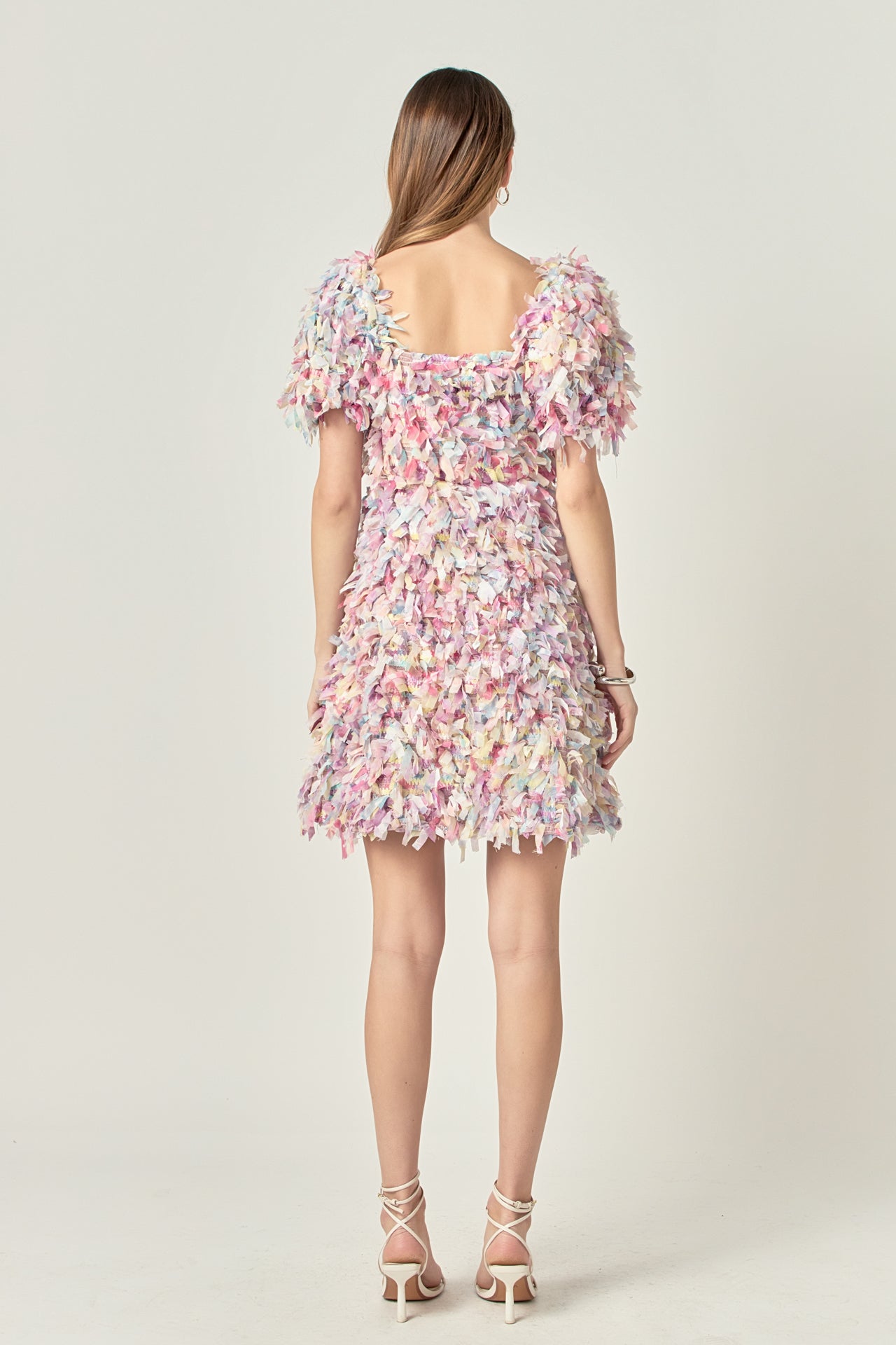 Premium Textured Ribbon Mini Full Dress