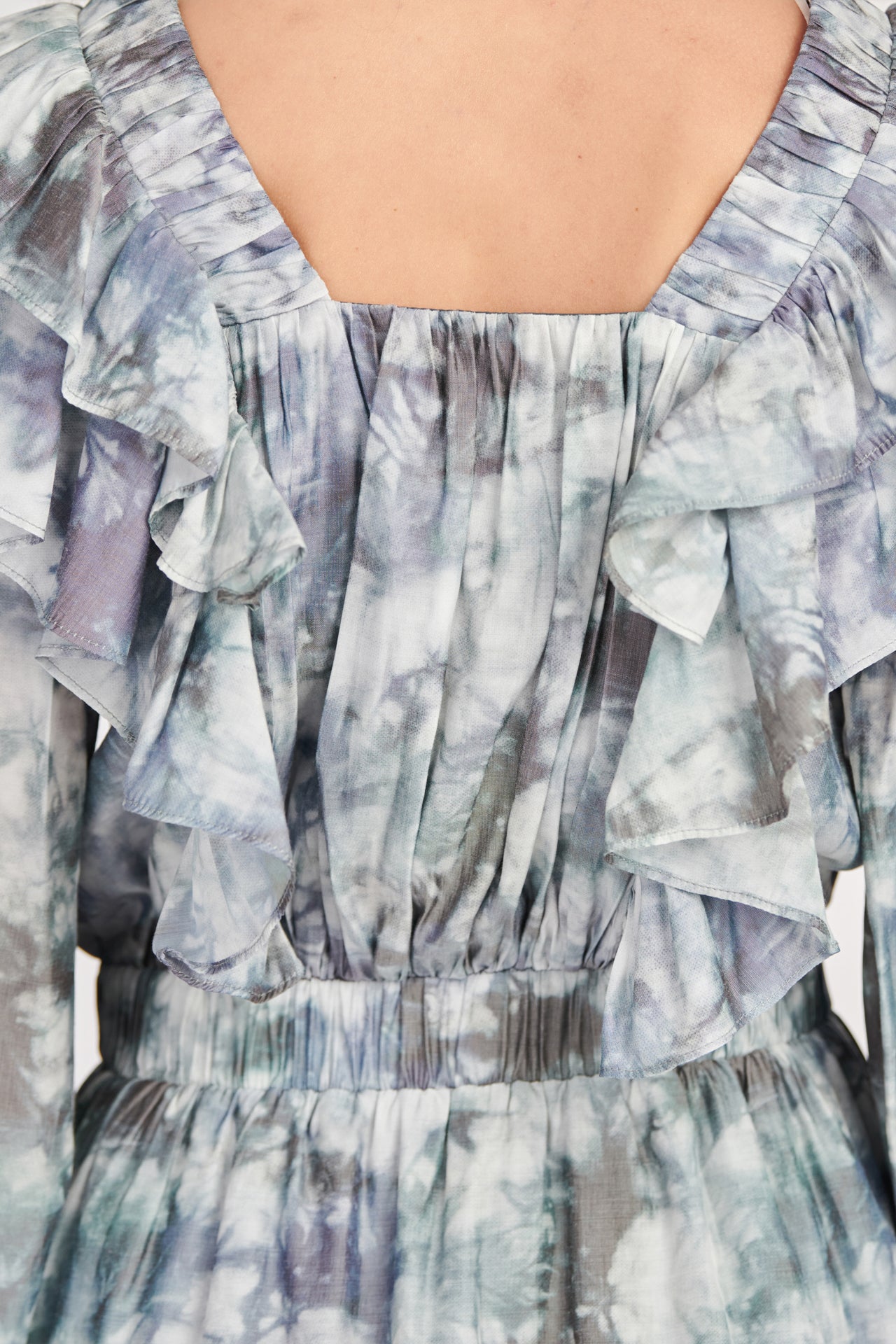 ENGLISH FACTORY - Ruffle Detail Long Sleeve Mini Dress - DRESSES available at Objectrare