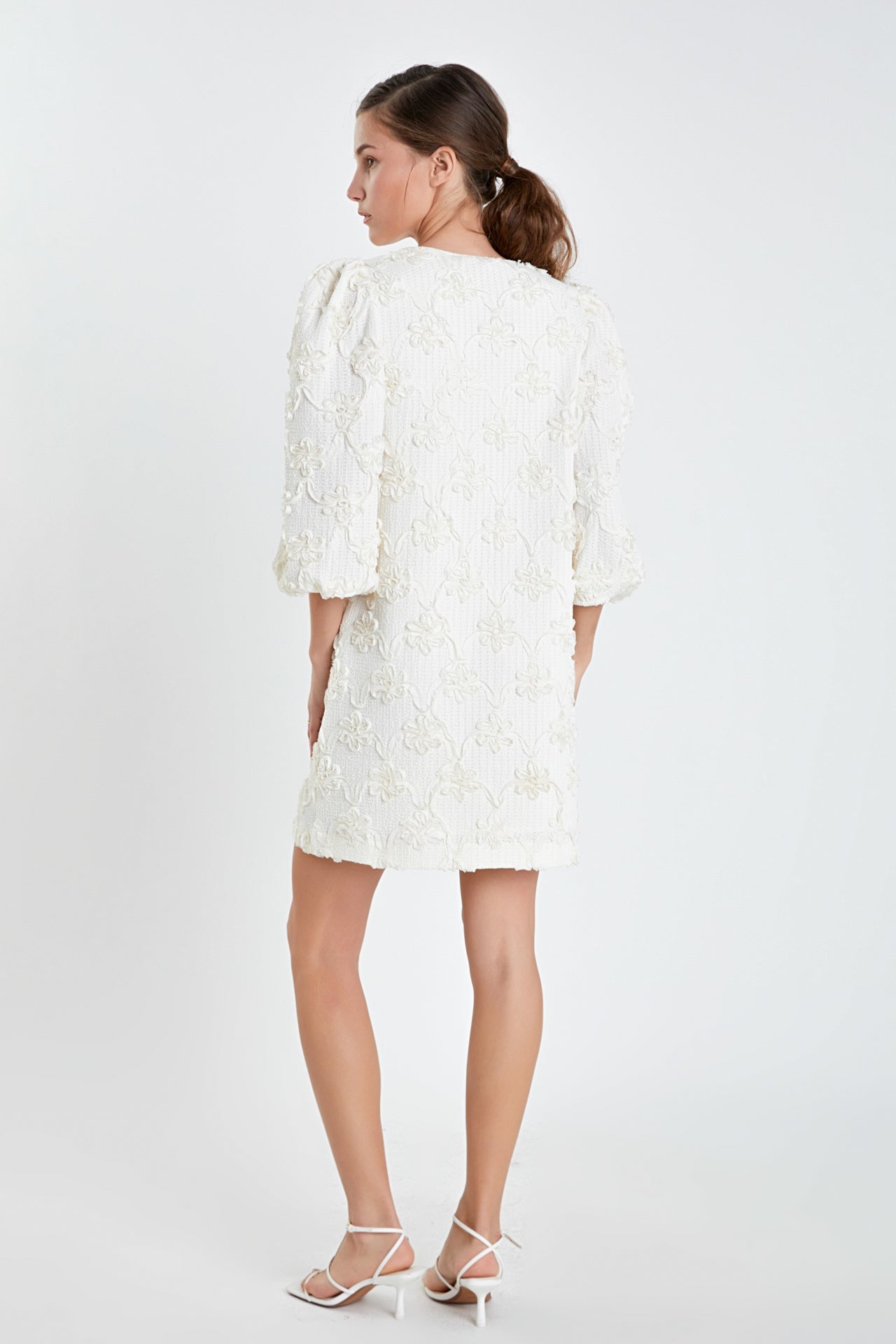 ENGLISH FACTORY - Ribbon Embroidered Shift Mini Dress - DRESSES available at Objectrare
