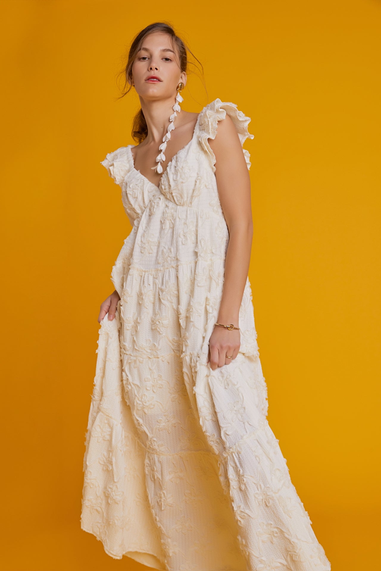ENGLISH FACTORY - Ribbon Embroidered Maxi Dress - DRESSES available at Objectrare