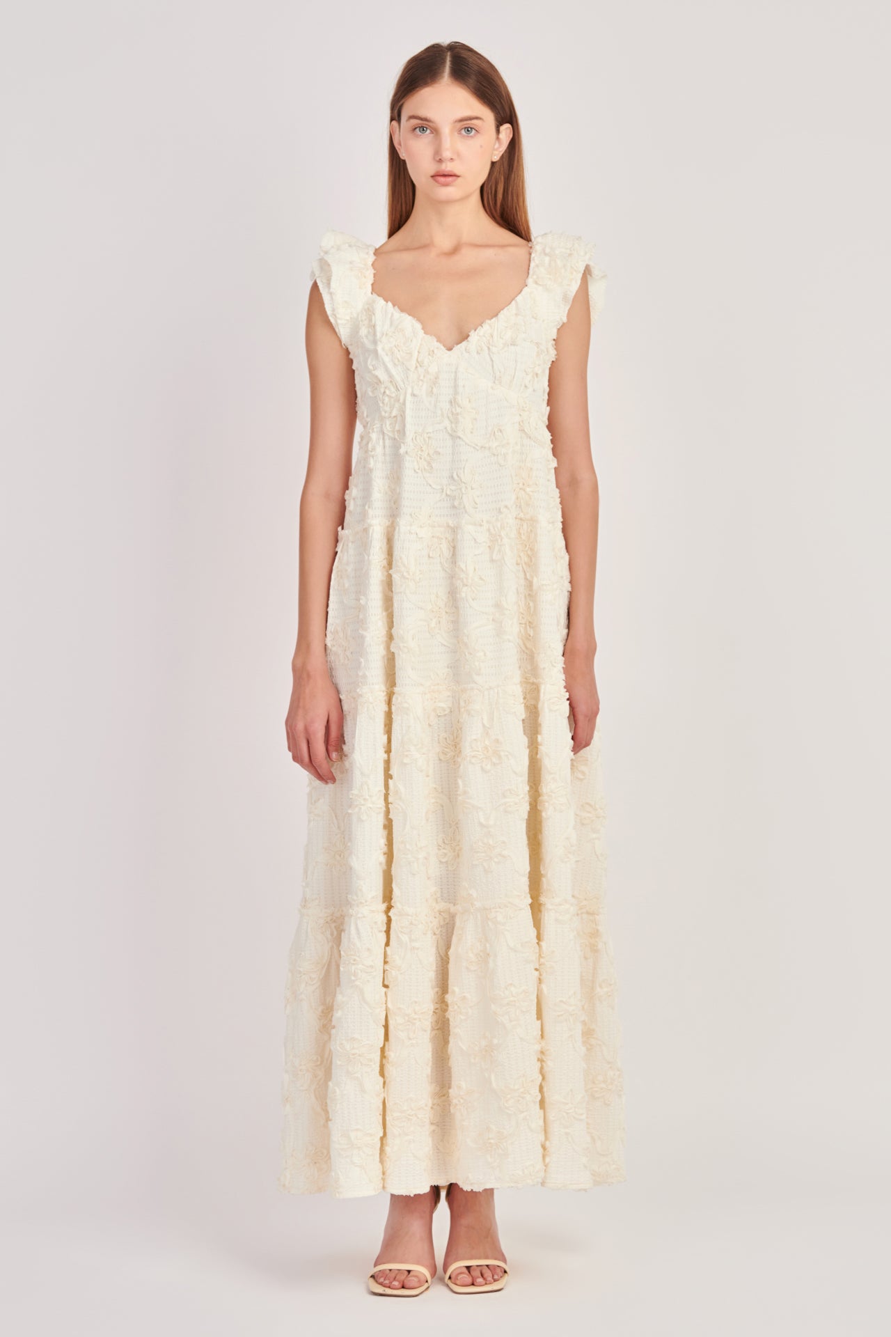 ENGLISH FACTORY - Ribbon Embroidered Maxi Dress - DRESSES available at Objectrare