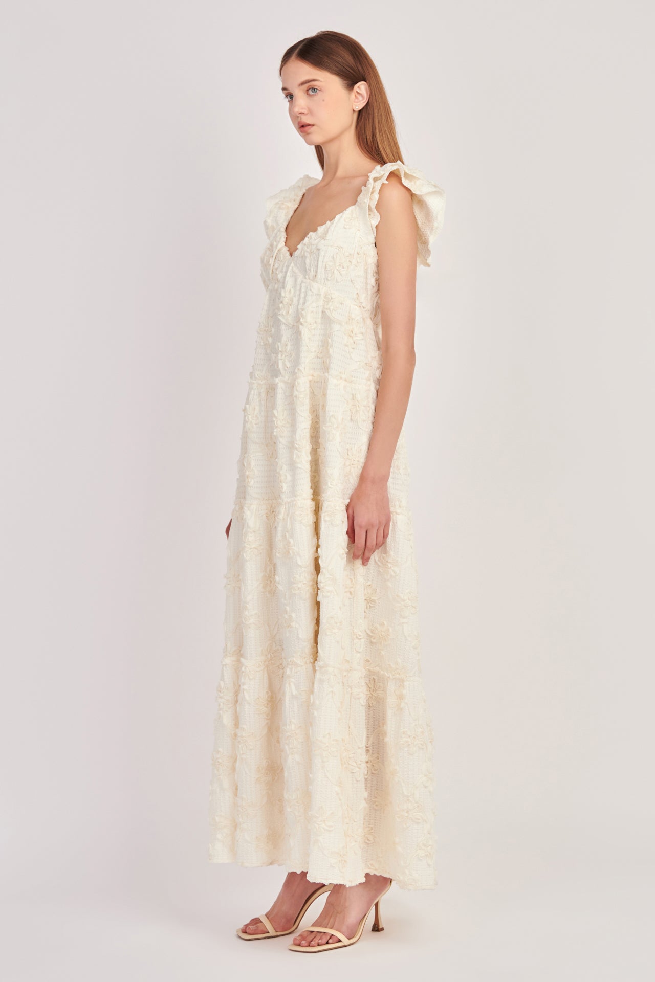ENGLISH FACTORY - Ribbon Embroidered Maxi Dress - DRESSES available at Objectrare