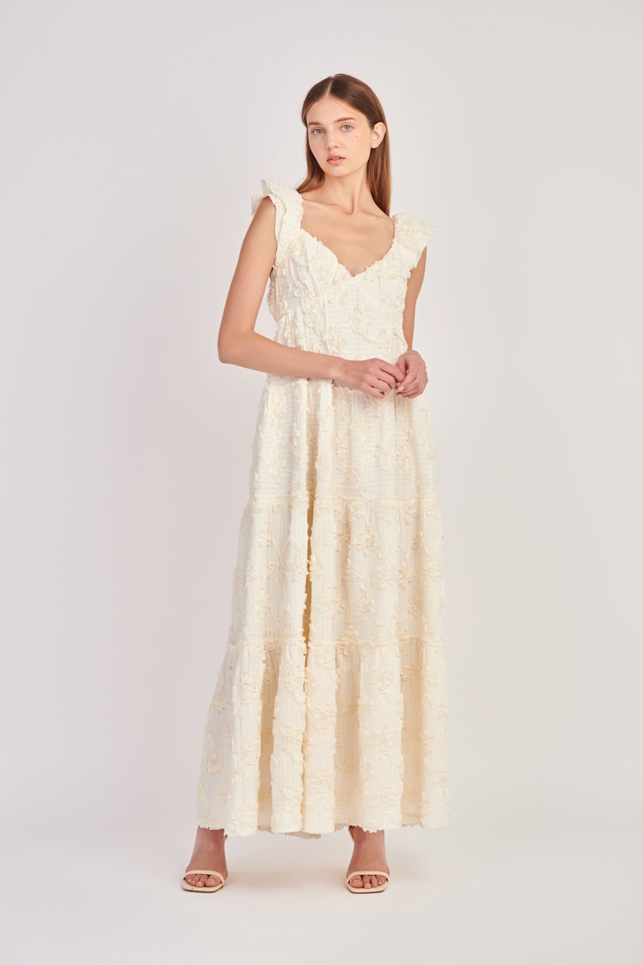 ENGLISH FACTORY - Ribbon Embroidered Maxi Dress - DRESSES available at Objectrare