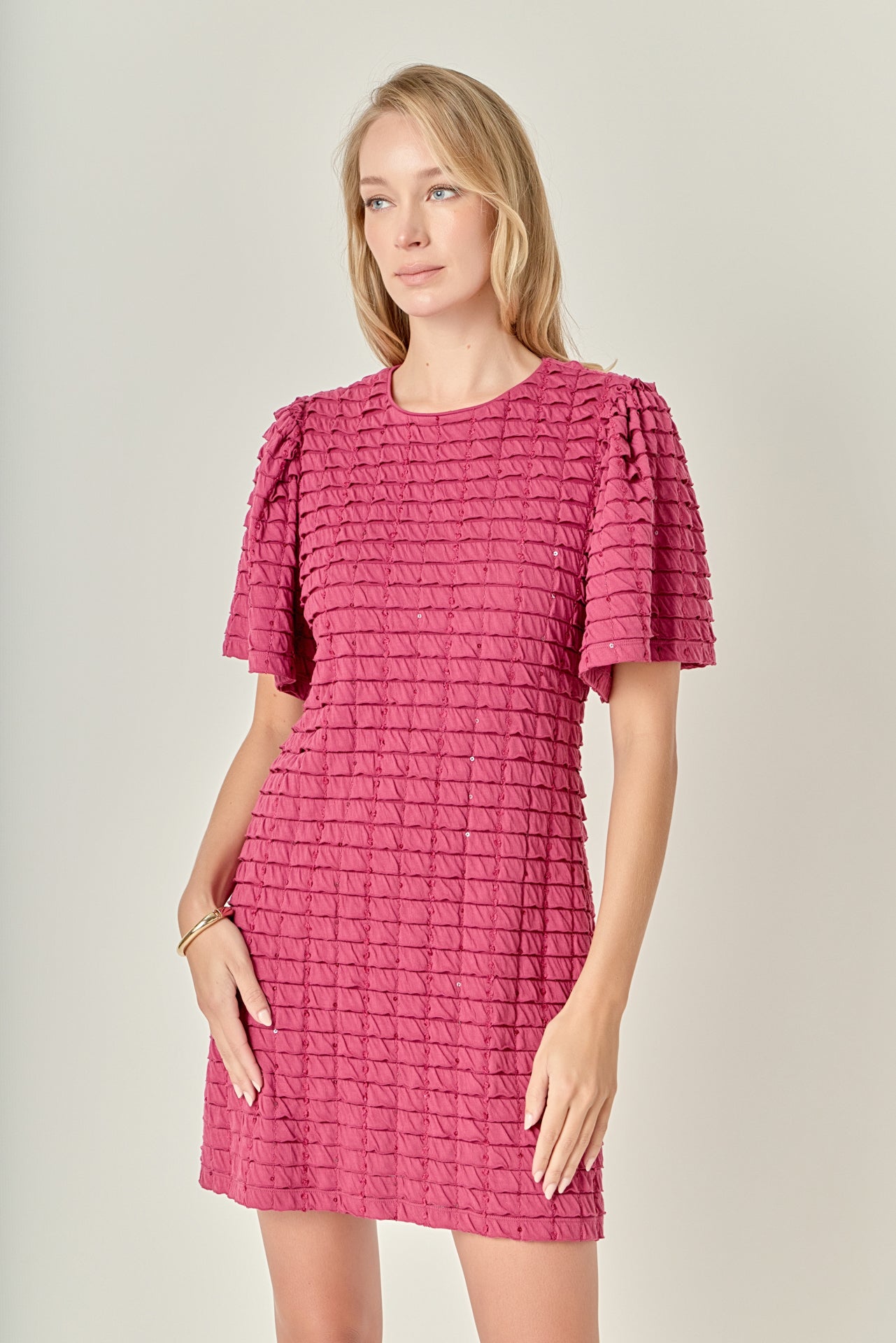 ENGLISH FACTORY - Tiered Jersey Mini Dress With Embroidery - DRESSES available at Objectrare