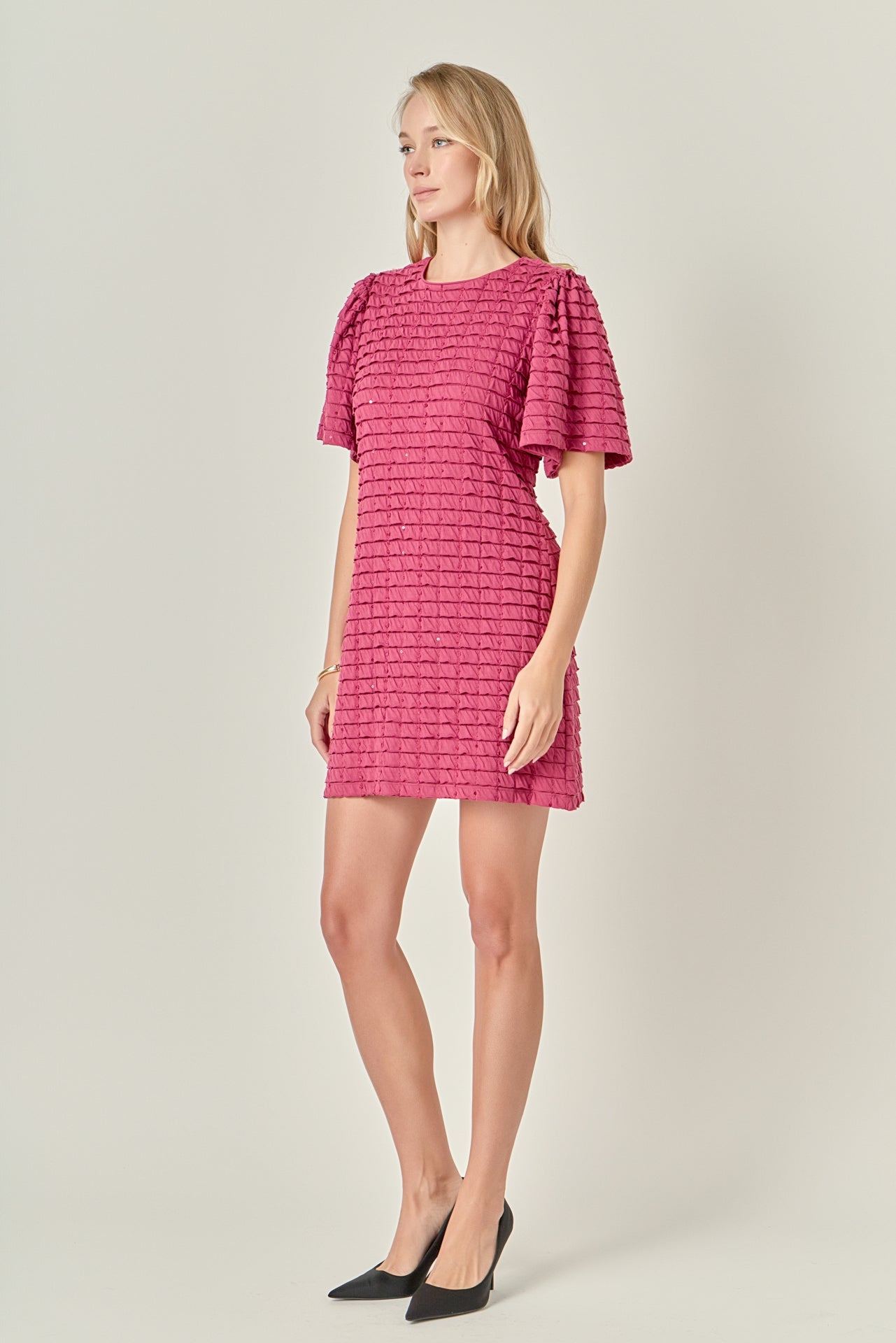 ENGLISH FACTORY - Tiered Jersey Mini Dress With Embroidery - DRESSES available at Objectrare