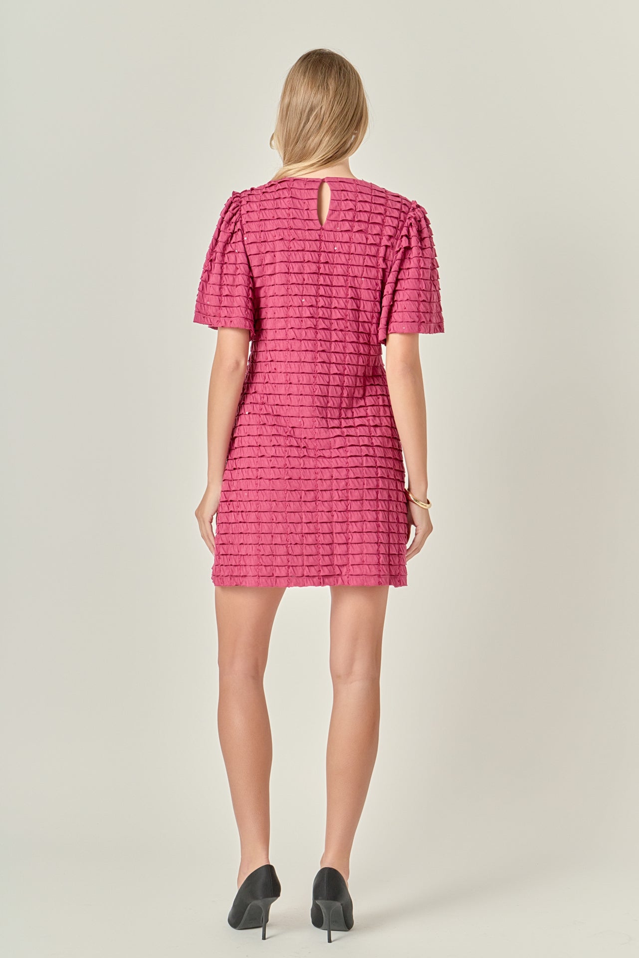 ENGLISH FACTORY - Tiered Jersey Mini Dress With Embroidery - DRESSES available at Objectrare