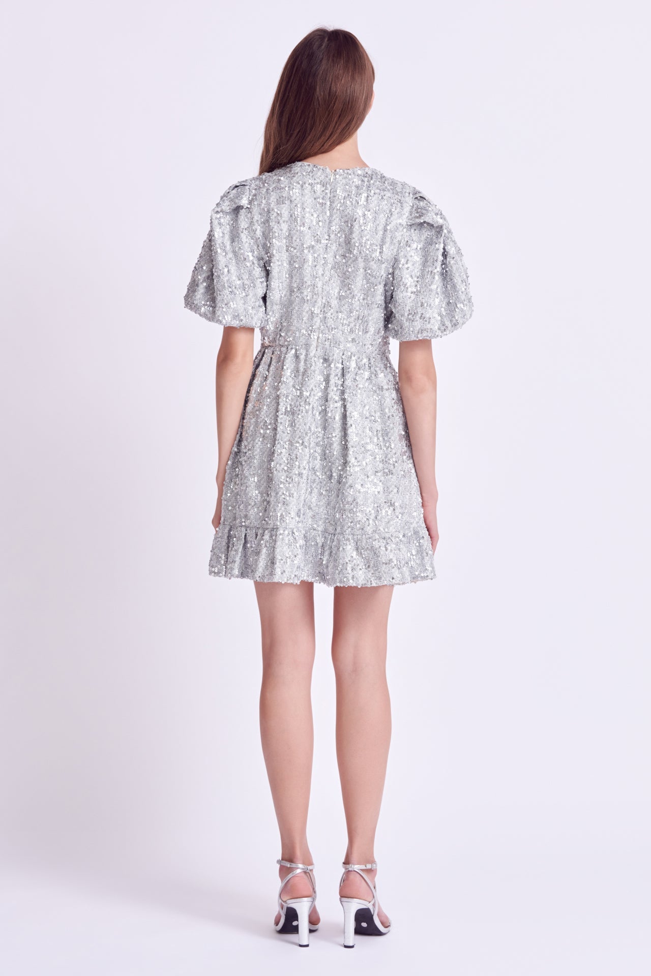 ENGLISH FACTORY - Sequin Tweed Tiered Mini Dress - DRESSES available at Objectrare