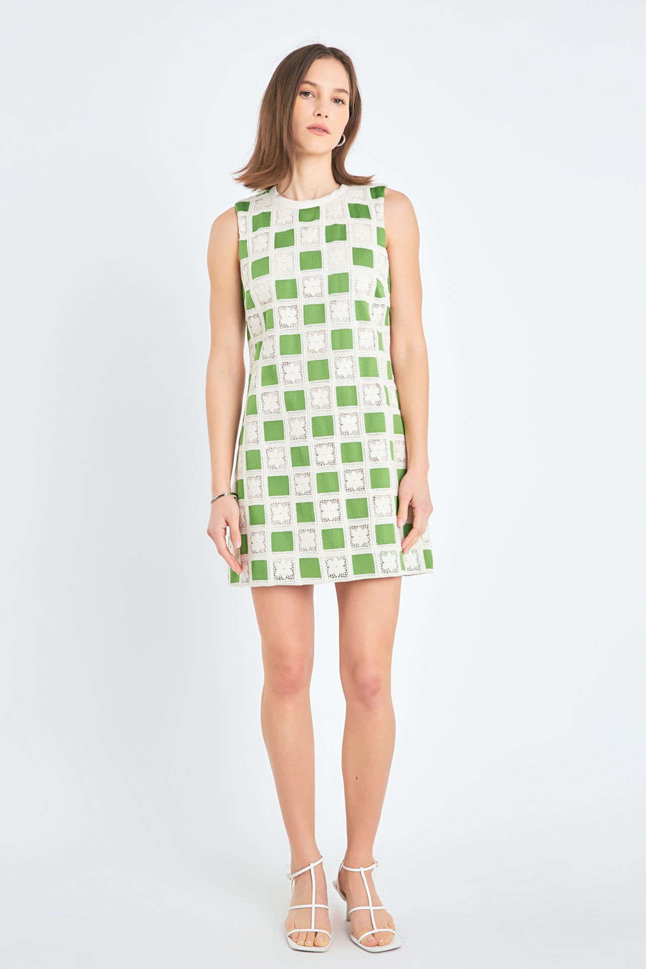 ENGLISH FACTORY - Crochet Patchwork Mini Dress - DRESSES available at Objectrare