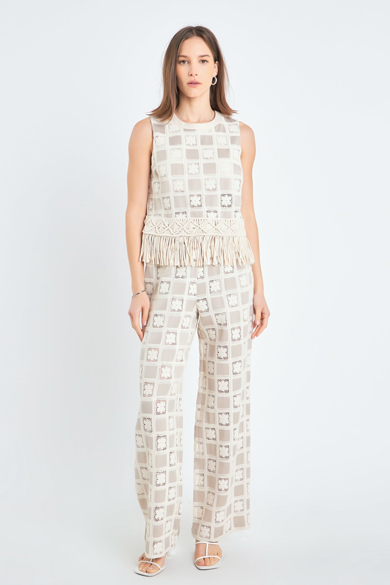 ENGLISH FACTORY - Crochet Patchwork Sleeveless Top - TOPS available at Objectrare