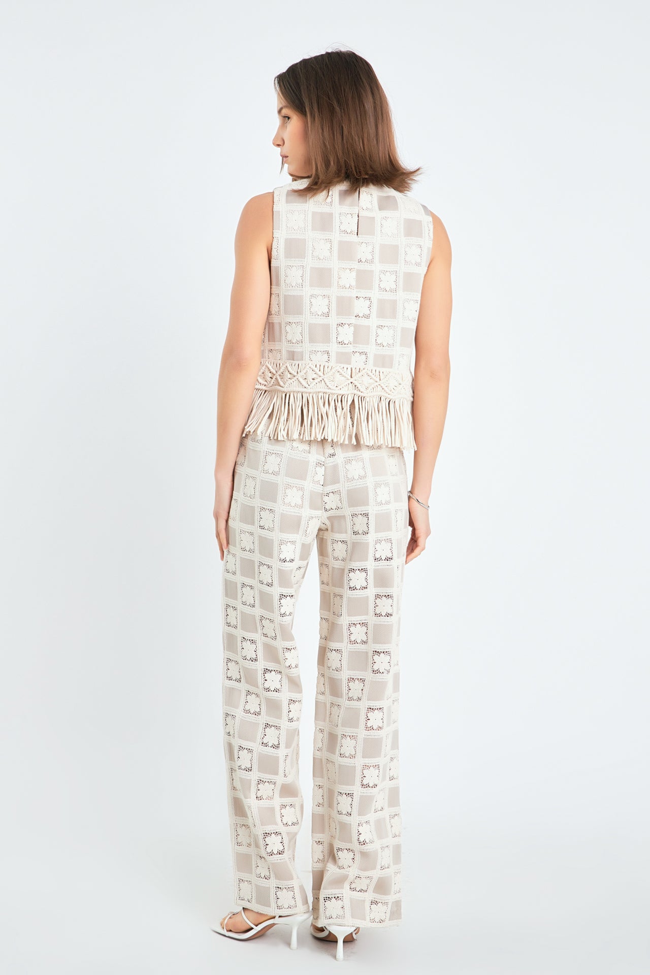 ENGLISH FACTORY - Crochet Patchwork Sleeveless Top - TOPS available at Objectrare