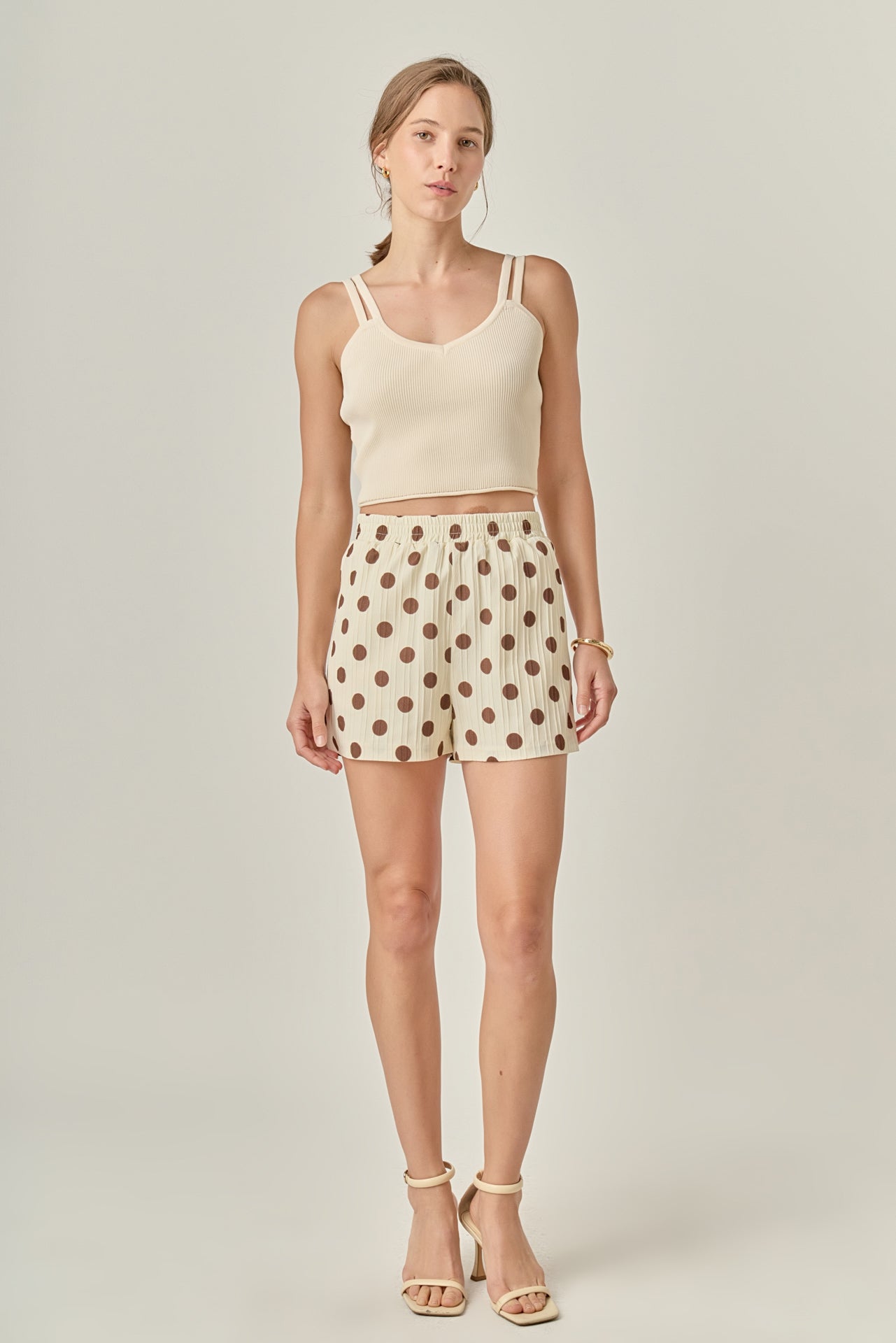 ENGLISH FACTORY - Textured Dots Shorts - SHORTS available at Objectrare