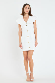 ENGLISH FACTORY - Scalloped Structured Dress - DRESSES available at Objectrare