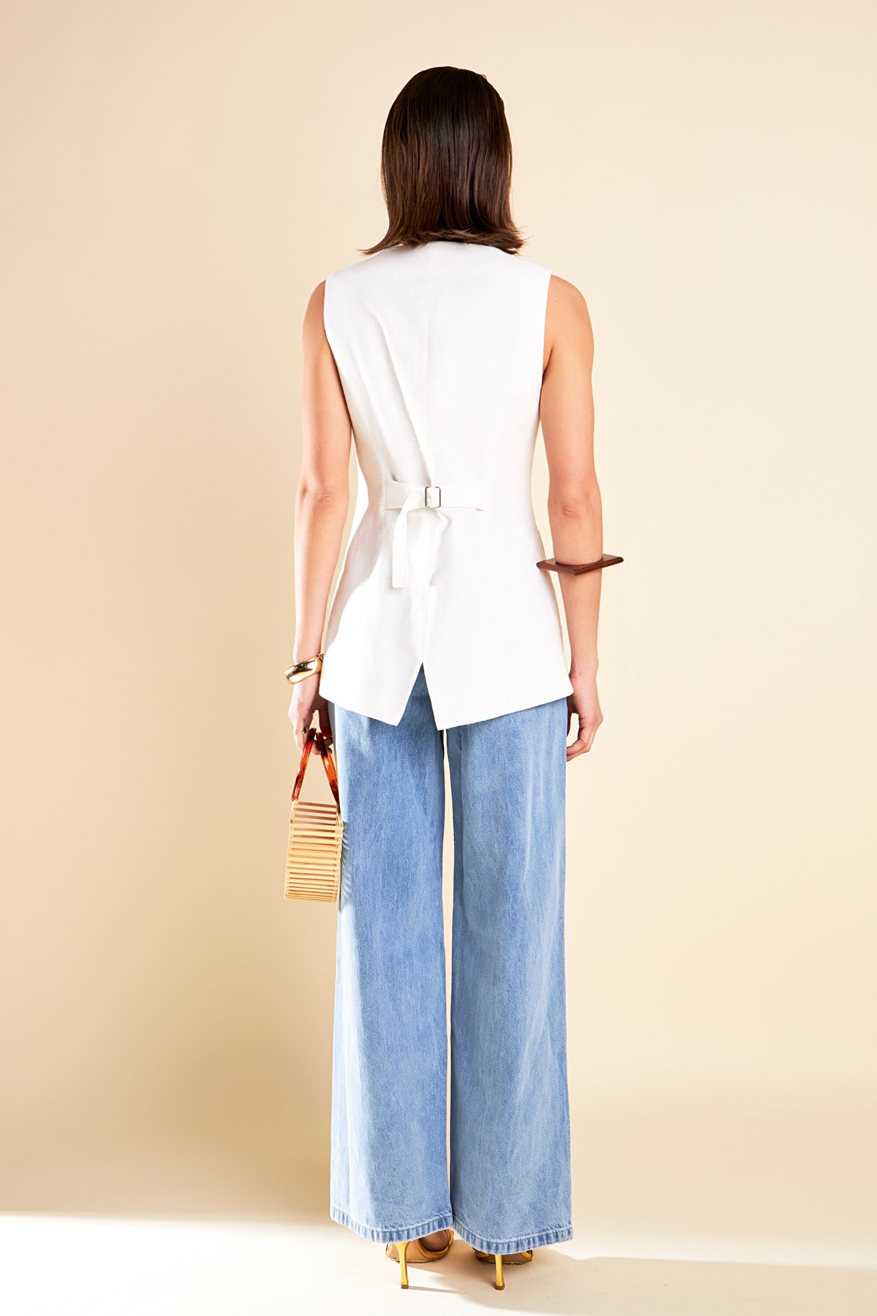 ENGLISH FACTORY - Linen Waistcoat - TOPS available at Objectrare