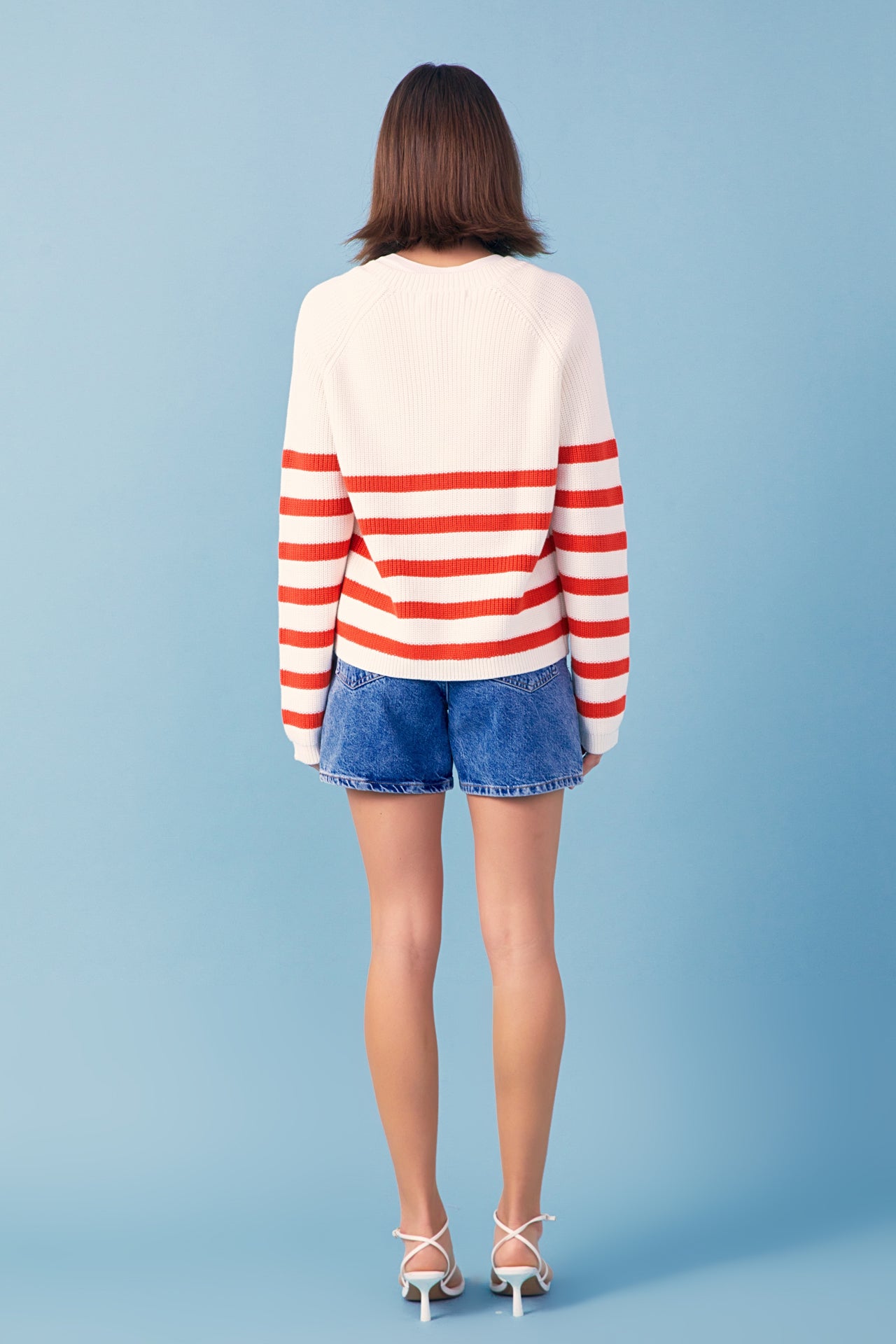 ENGLISH FACTORY - Breton Striped Cardigan with Shell Embroidery - SWEATERS & KNITS available at Objectrare