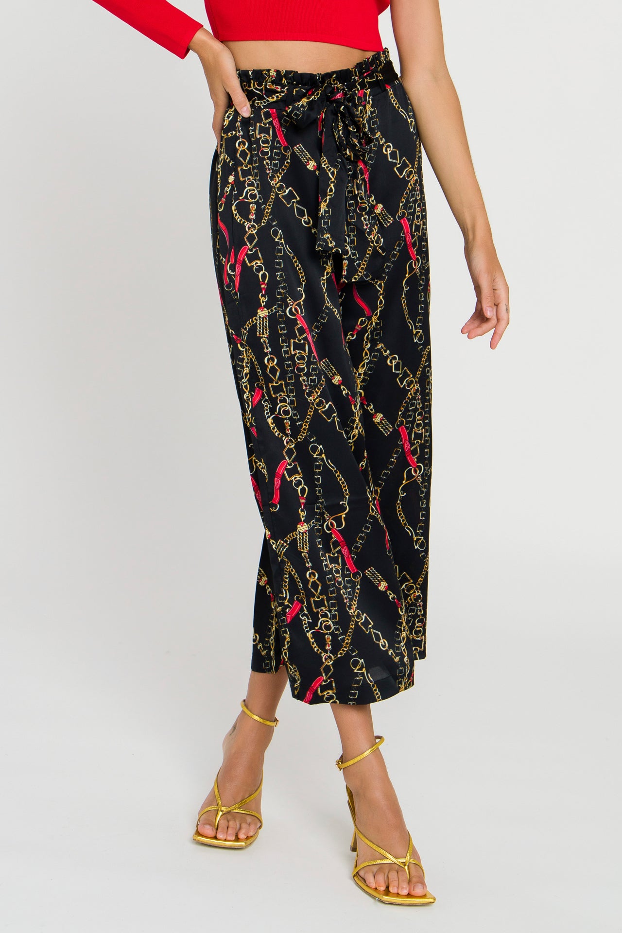 LA'VEN - Chain Print Pants - PANTS available at Objectrare