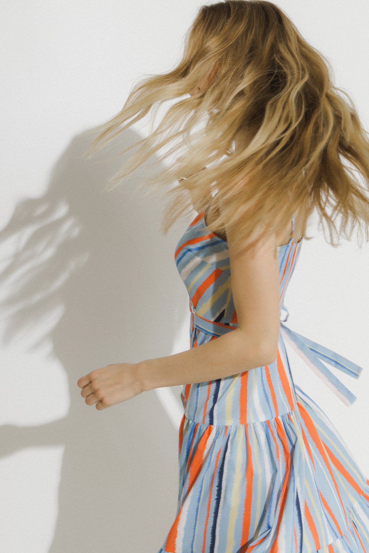 LA'VEN - Multi Stripe Tiered Dress - DRESSES available at Objectrare