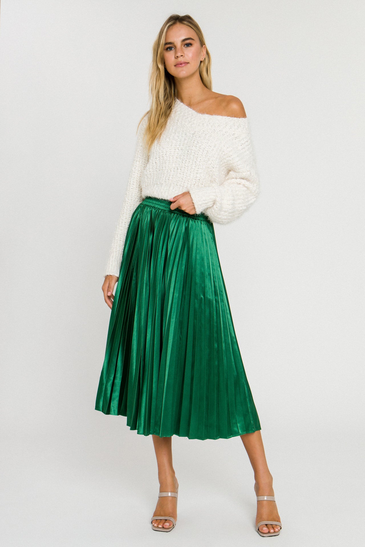 ENDLESS ROSE - Sunburst Pleated Skirt - SKIRTS available at Objectrare