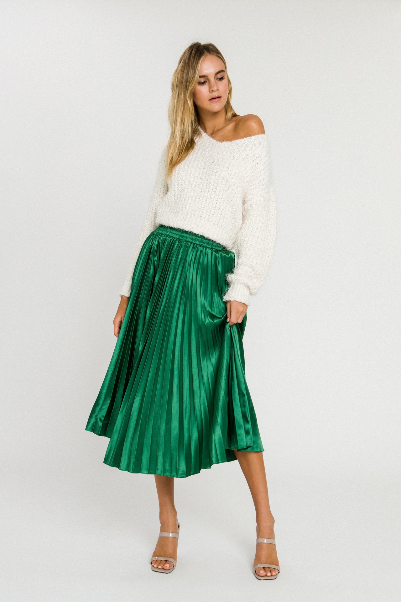 ENDLESS ROSE - Sunburst Pleated Skirt - SKIRTS available at Objectrare