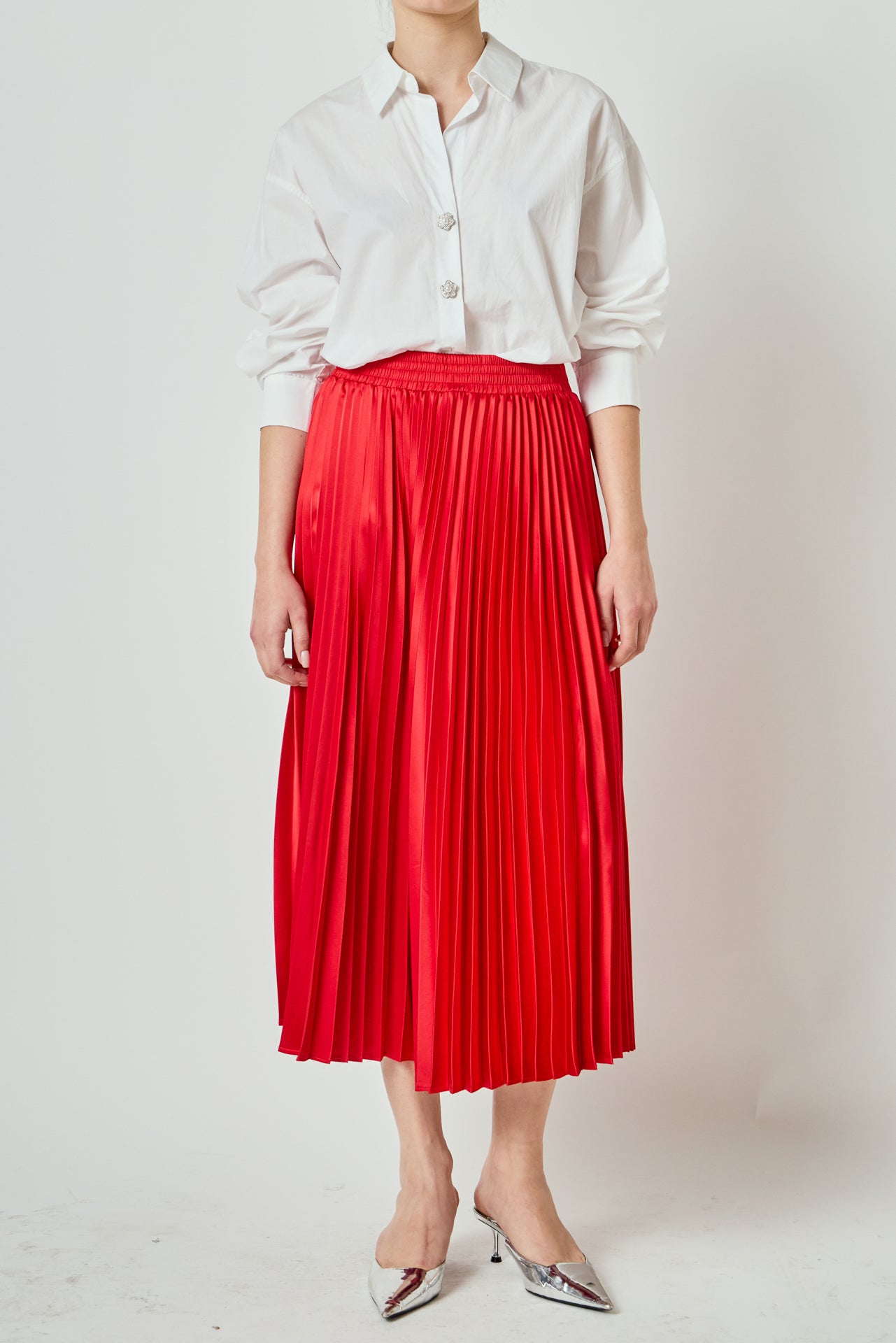 ENDLESS ROSE - Sunburst Pleated Skirt - SKIRTS available at Objectrare