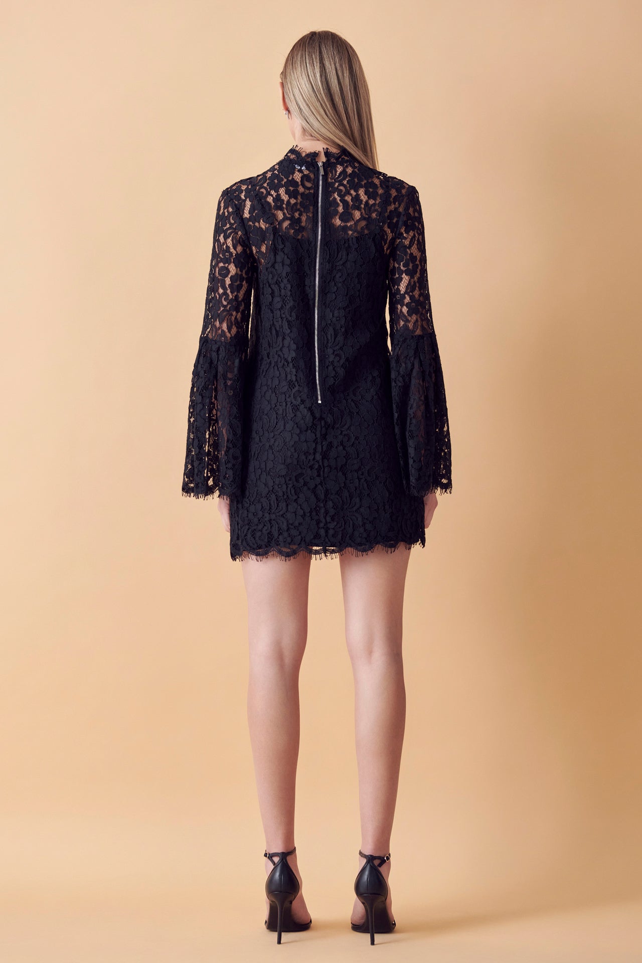 ENDLESS ROSE - Bell Sleeve Lace Dress - DRESSES available at Objectrare
