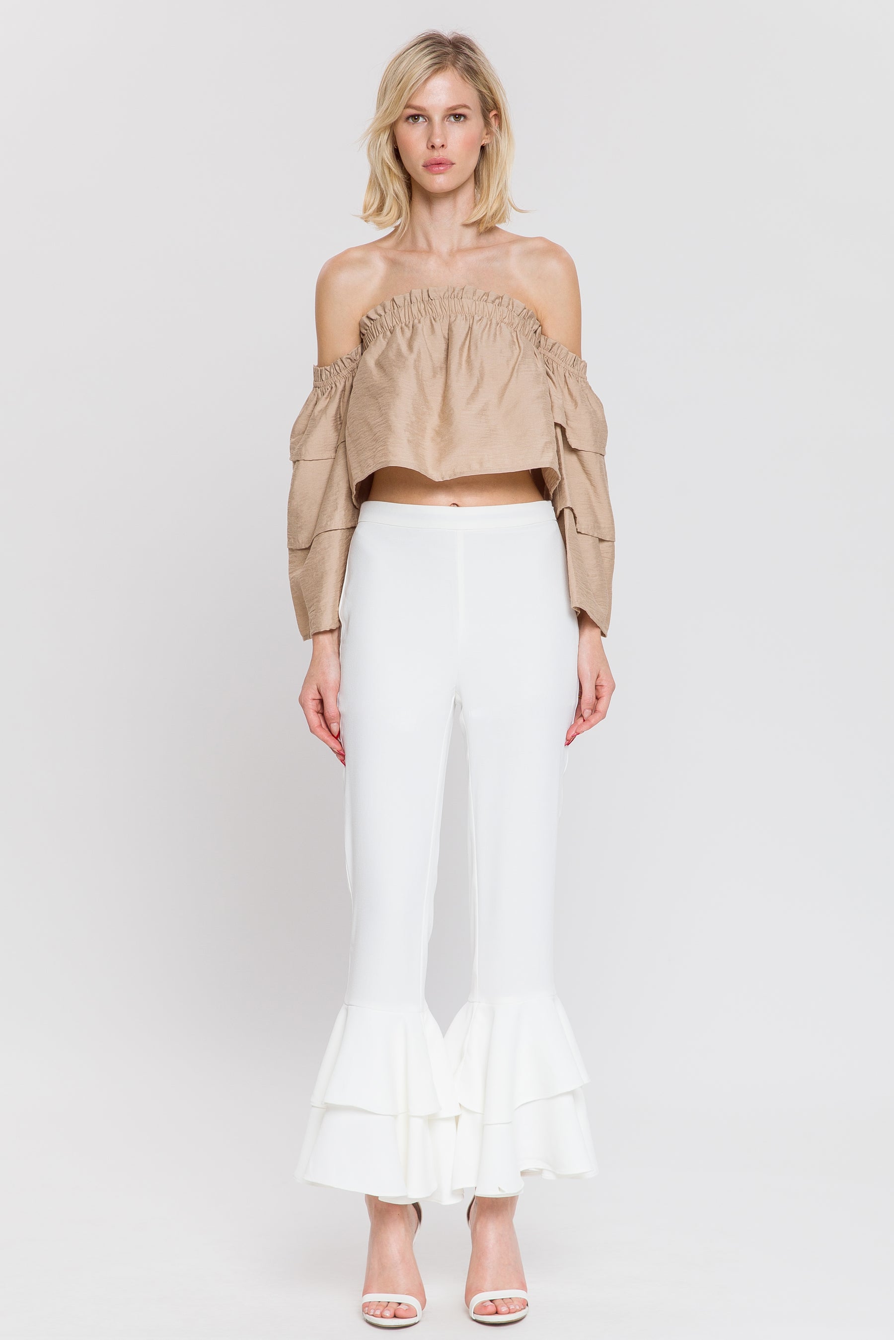 Off Shoulder Tiered Sleeve Top