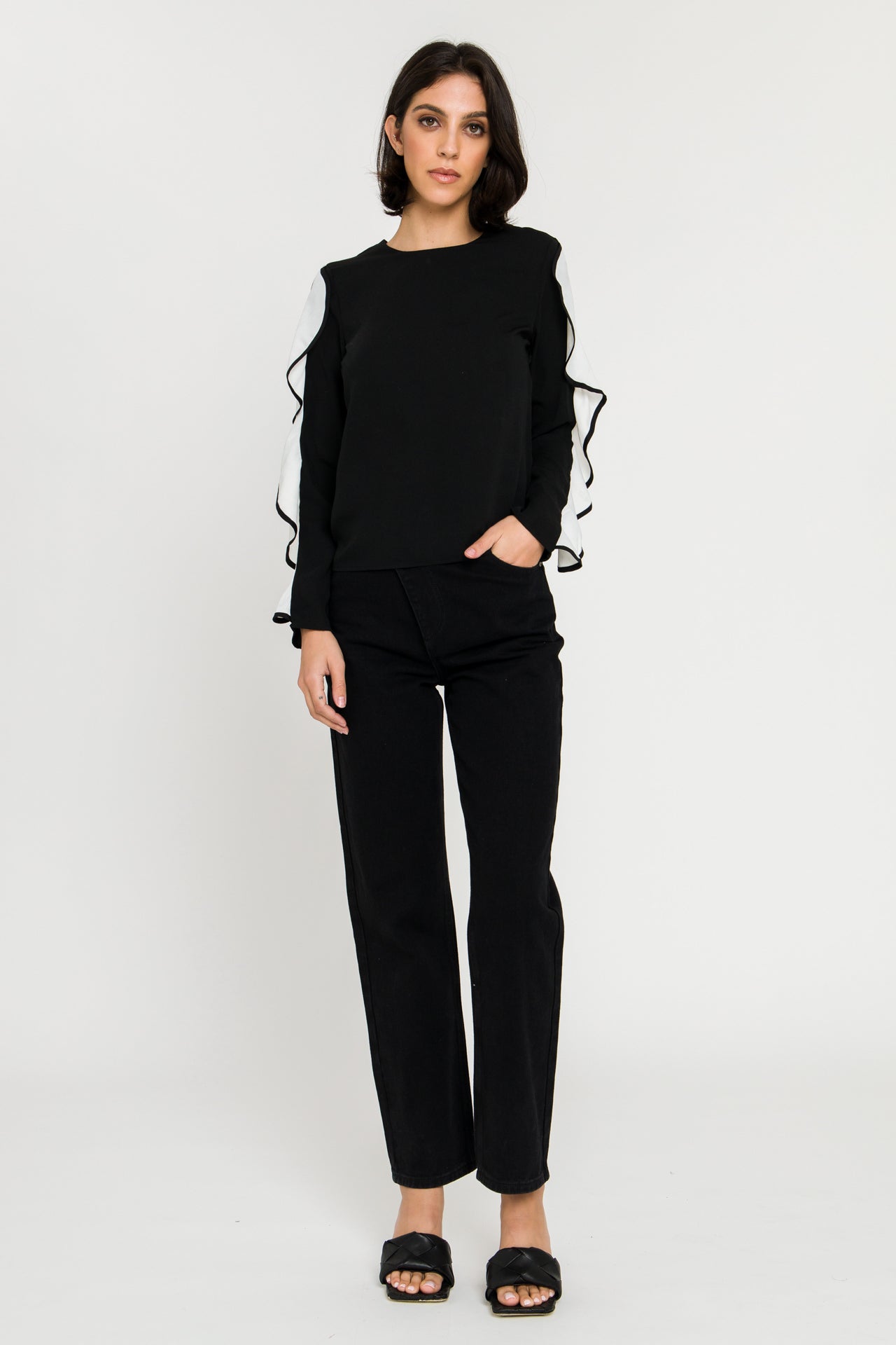 ENDLESS ROSE - Cascading Ruffle Blouse - TOPS available at Objectrare