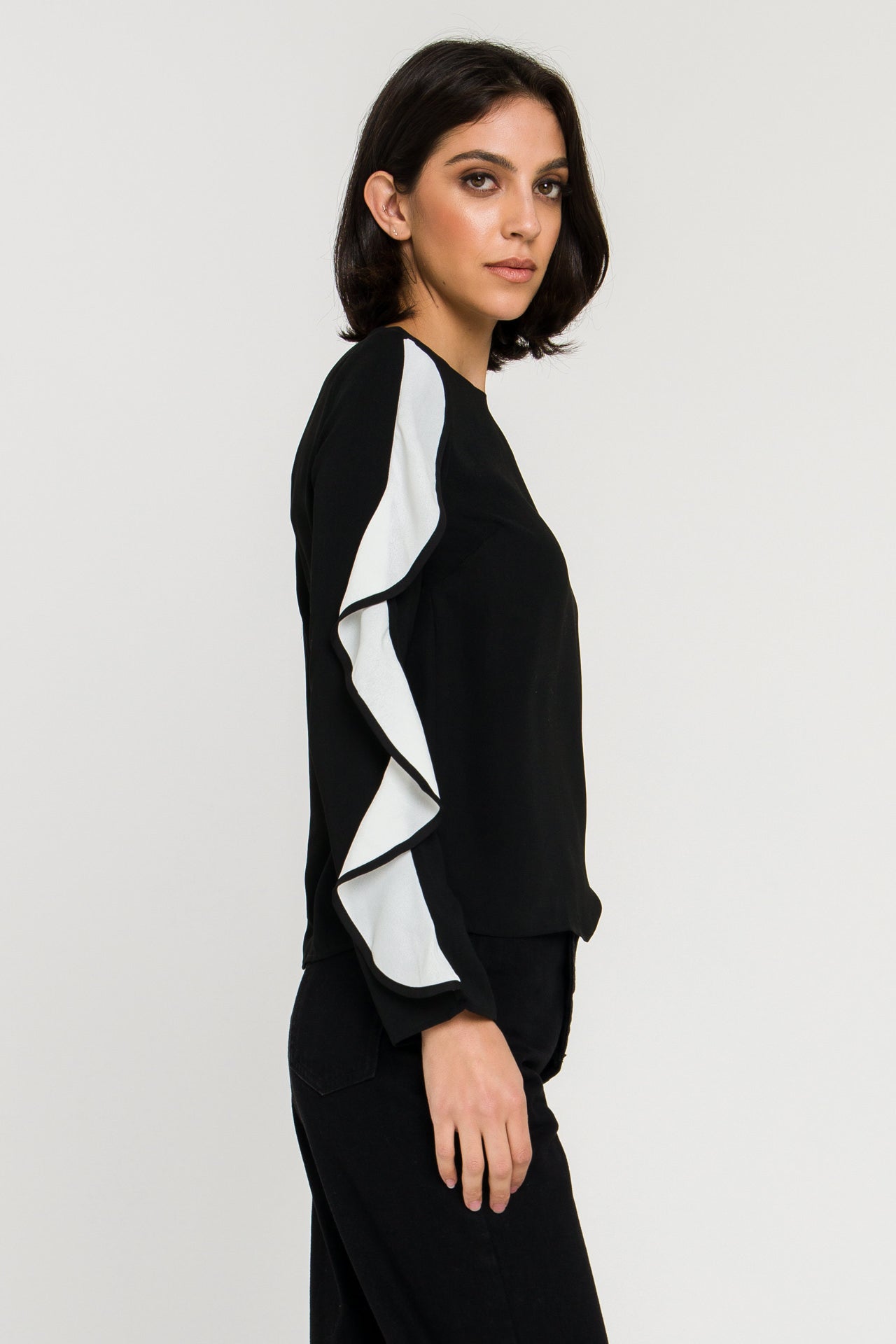 ENDLESS ROSE - Cascading Ruffle Blouse - TOPS available at Objectrare
