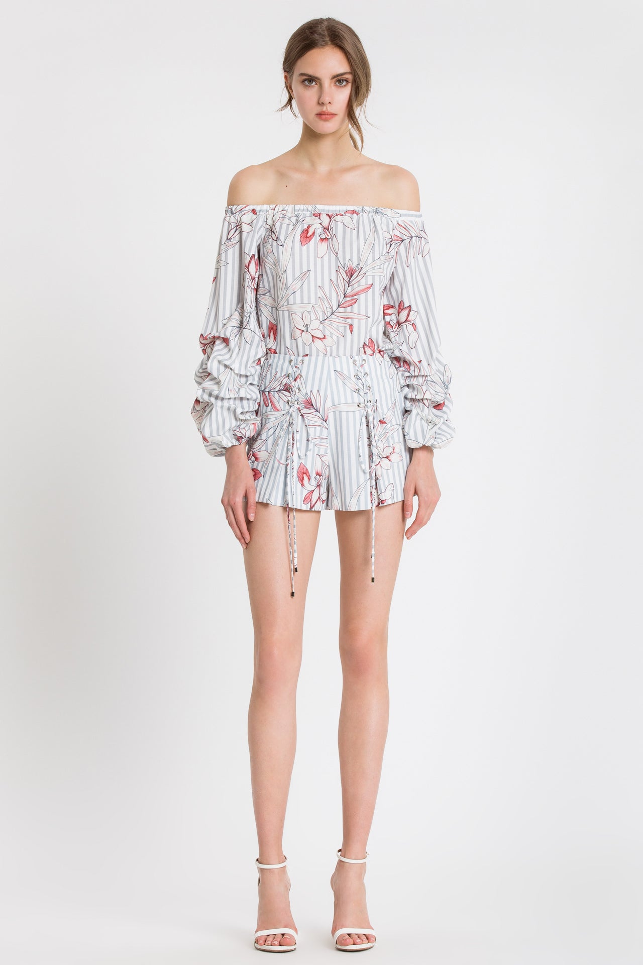 ENDLESS ROSE - Lily Stripe Shorts - PANTS available at Objectrare