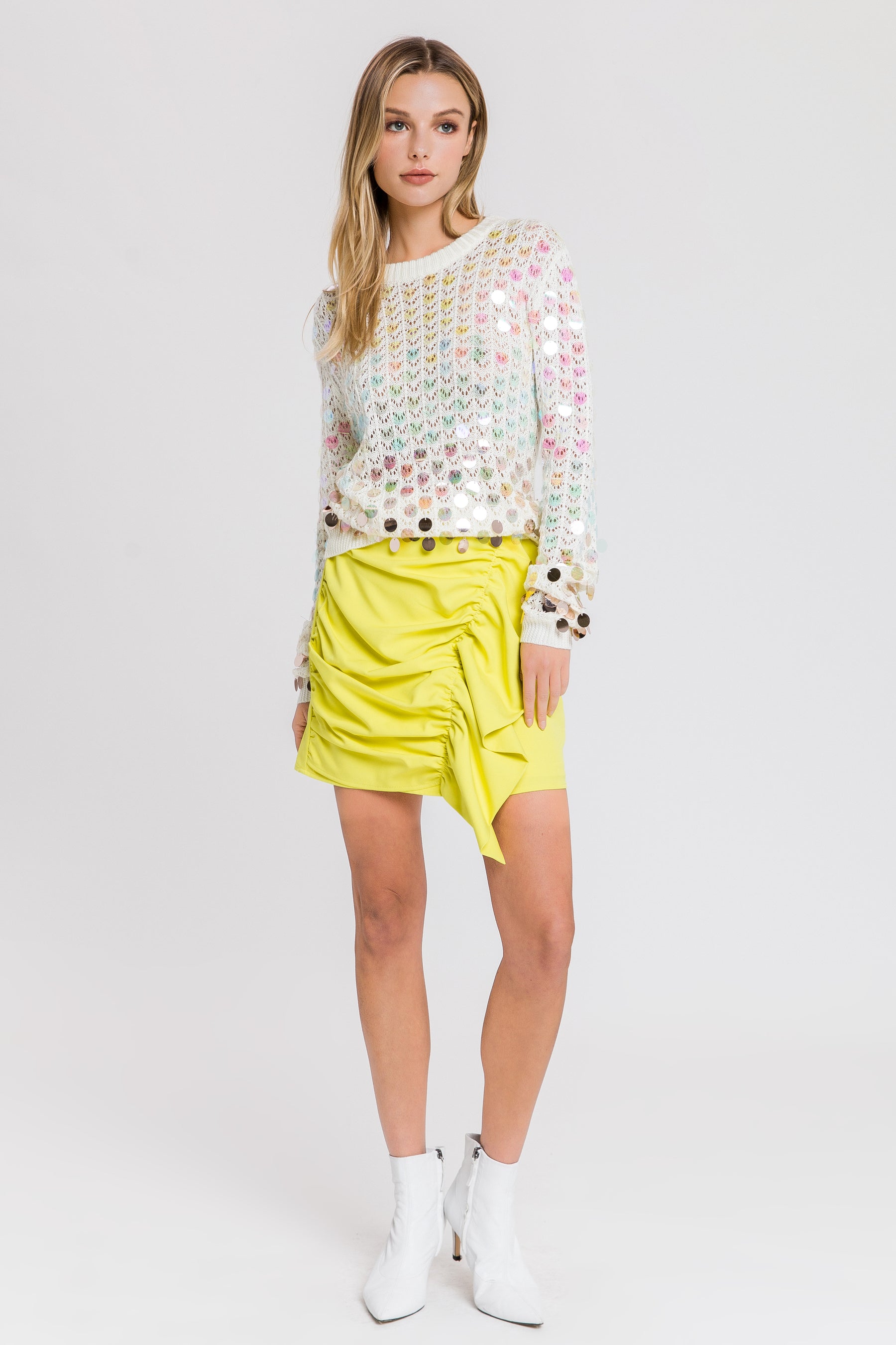 Ombre Sequin Embellished Sweater