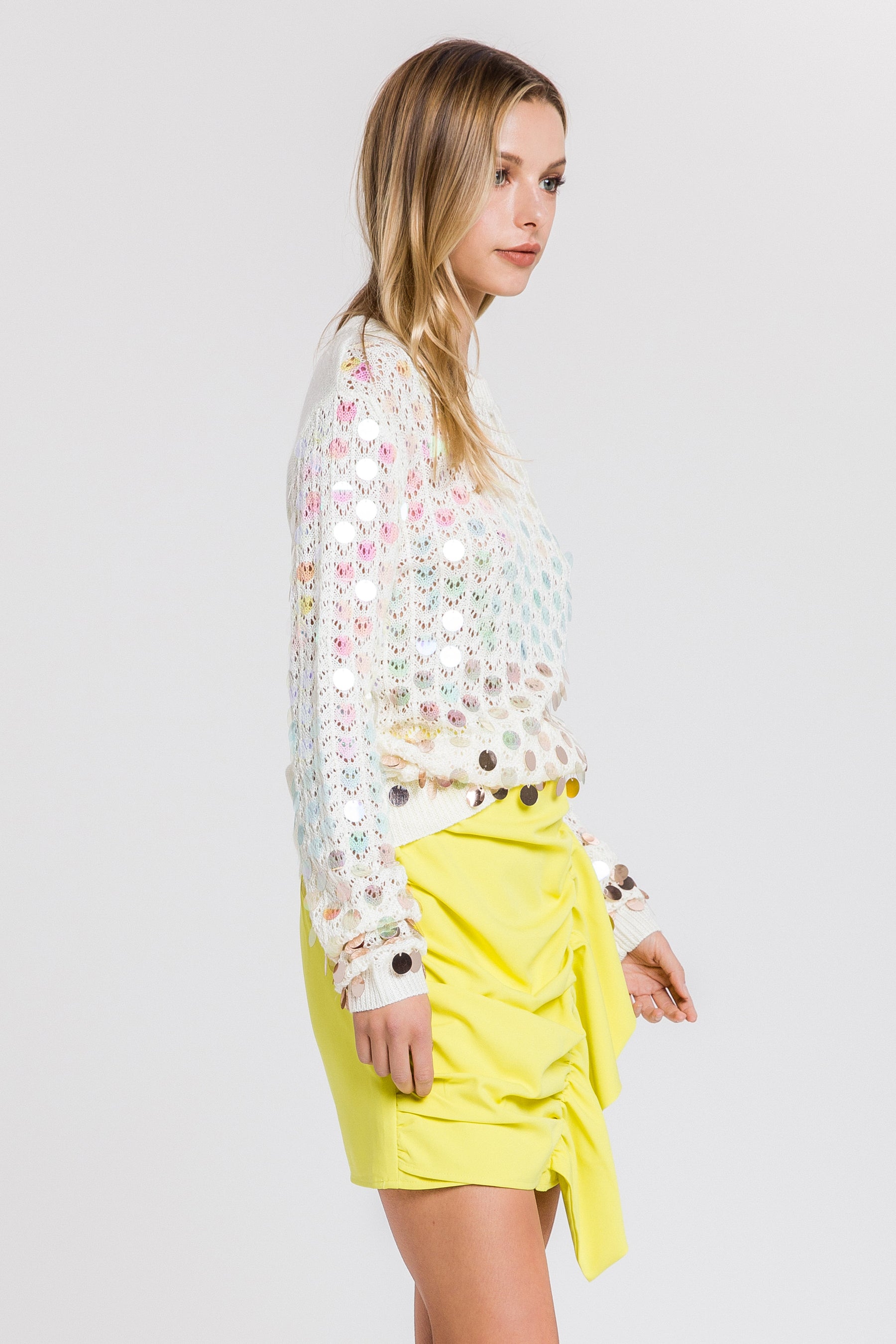 Ombre Sequin Embellished Sweater