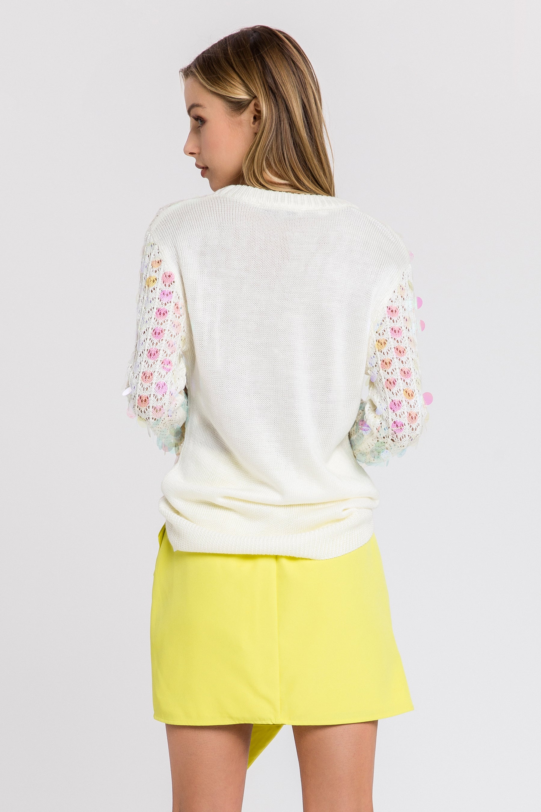 Ombre Sequin Embellished Sweater