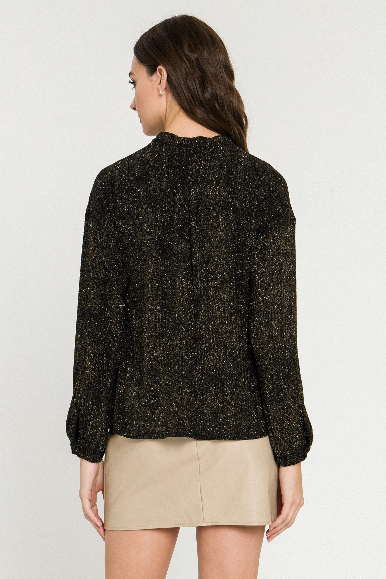 ENDLESS ROSE - Metallic Knit Top - TOPS available at Objectrare