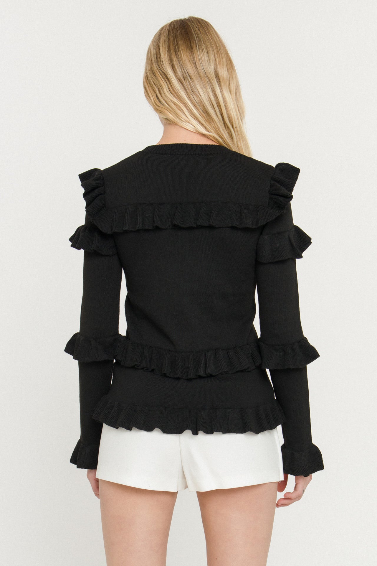 ENDLESS ROSE - Ruffled Sweater - SWEATERS & KNITS available at Objectrare