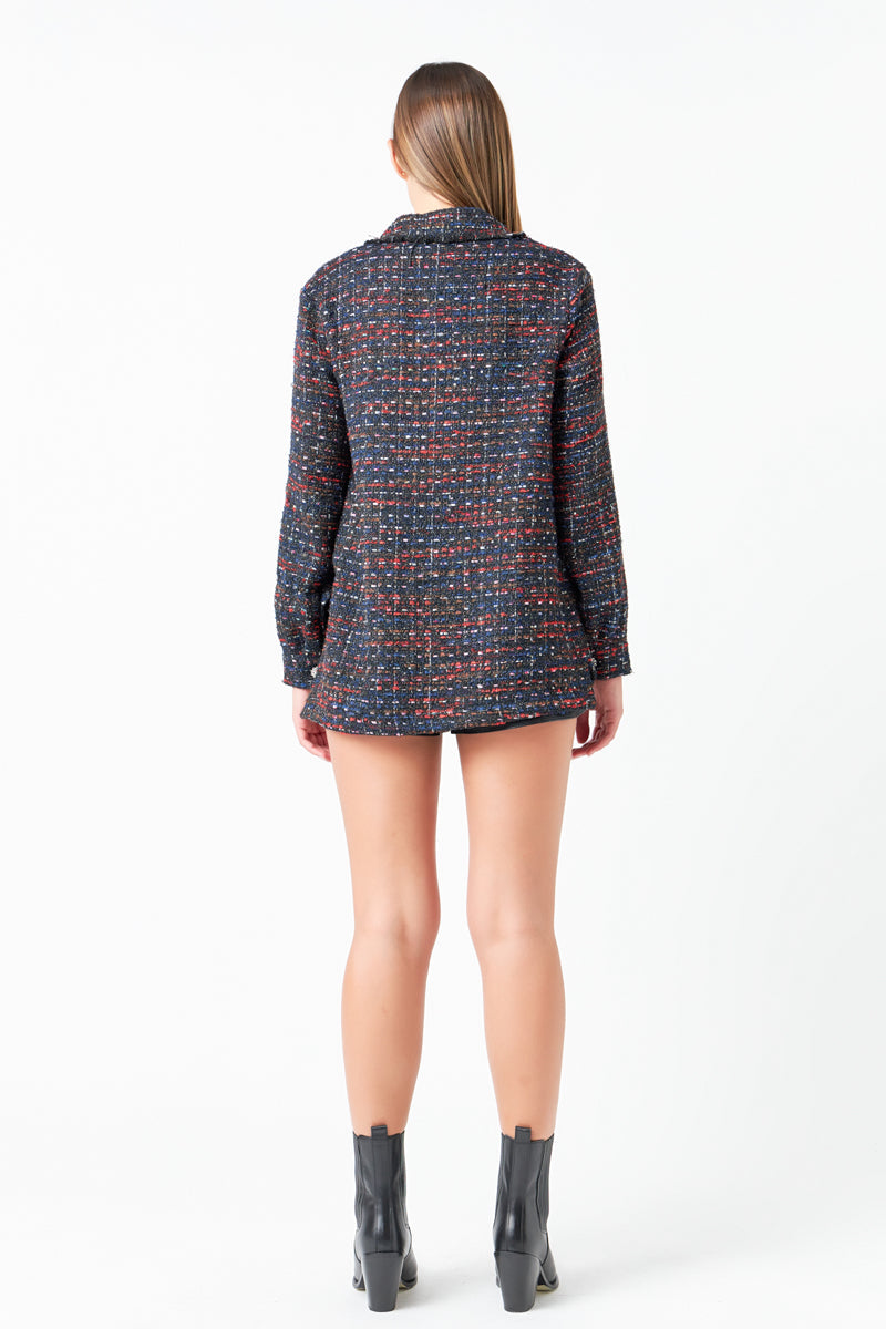 GREY LAB - Tweed Shirting - TOPS available at Objectrare