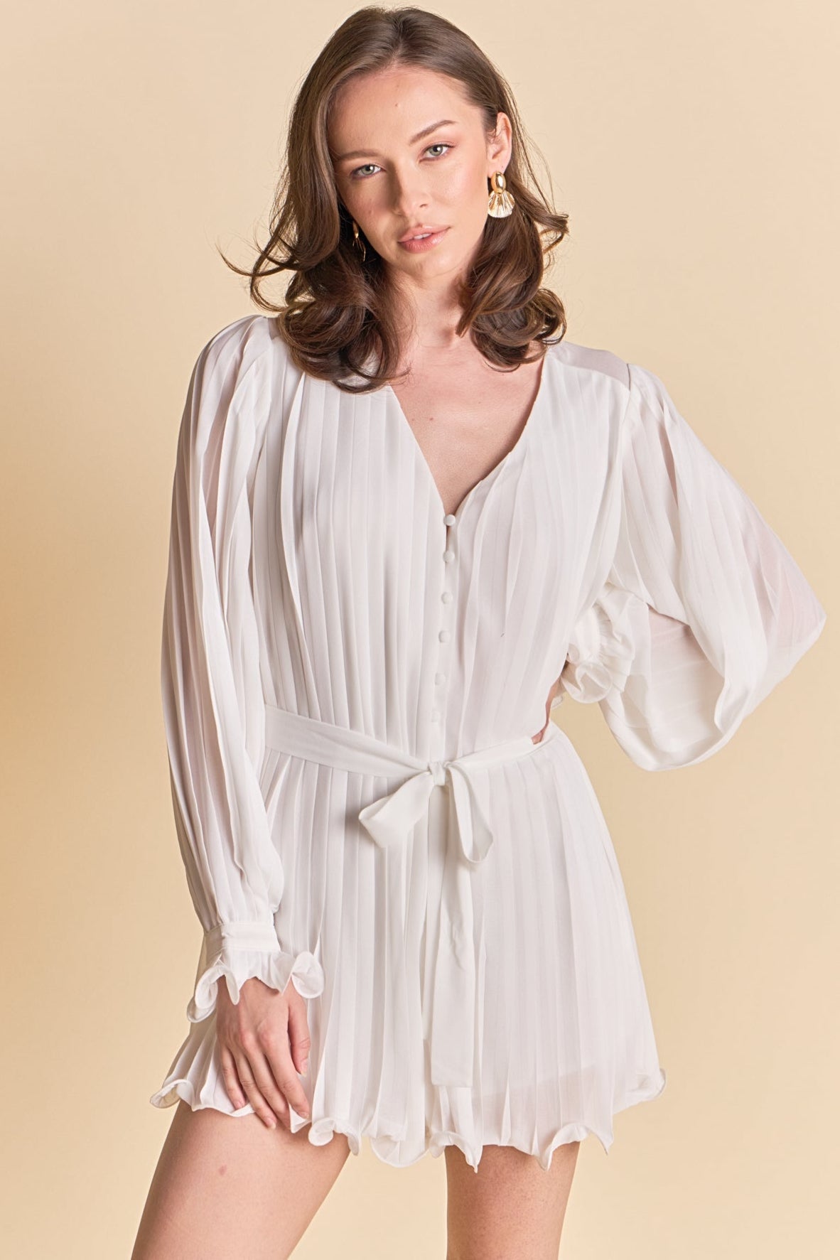 ENDLESS ROSE - Pleated Romper - ROMPERS available at Objectrare