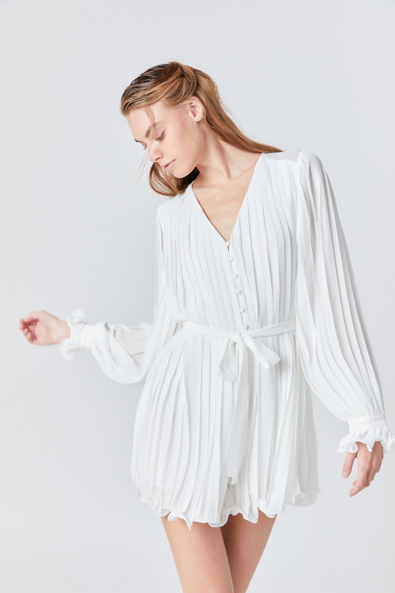 ENDLESS ROSE - Pleated Romper - ROMPERS available at Objectrare