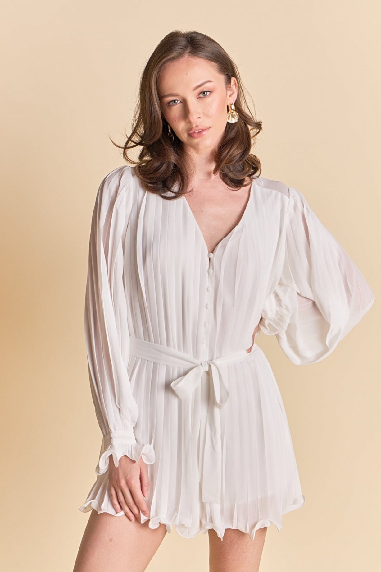 ENDLESS ROSE - Pleated Romper - ROMPERS available at Objectrare
