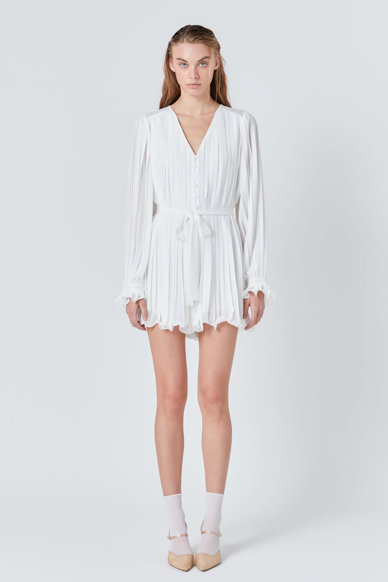 ENDLESS ROSE - Pleated Romper - ROMPERS available at Objectrare