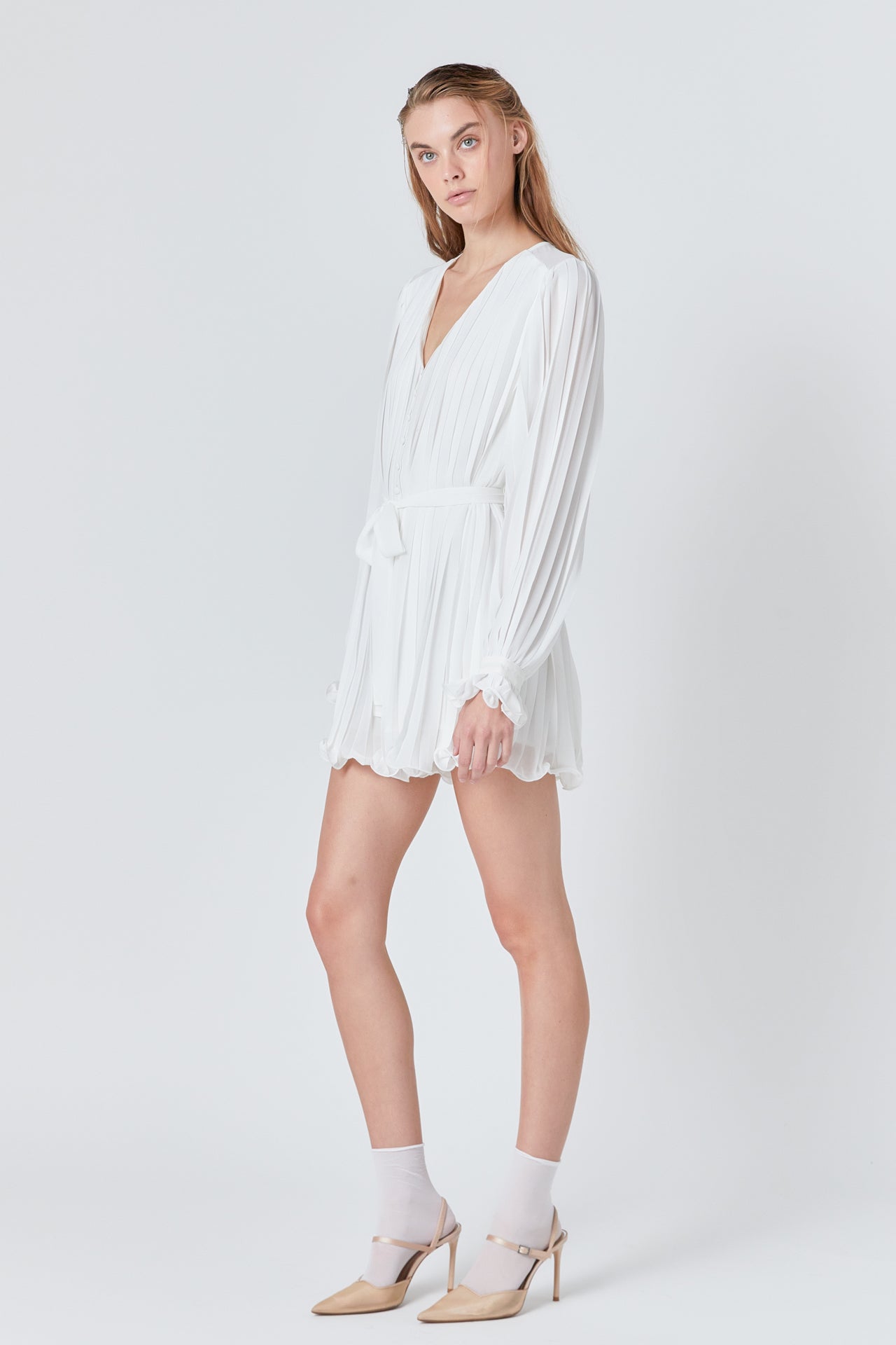 ENDLESS ROSE - Pleated Romper - ROMPERS available at Objectrare