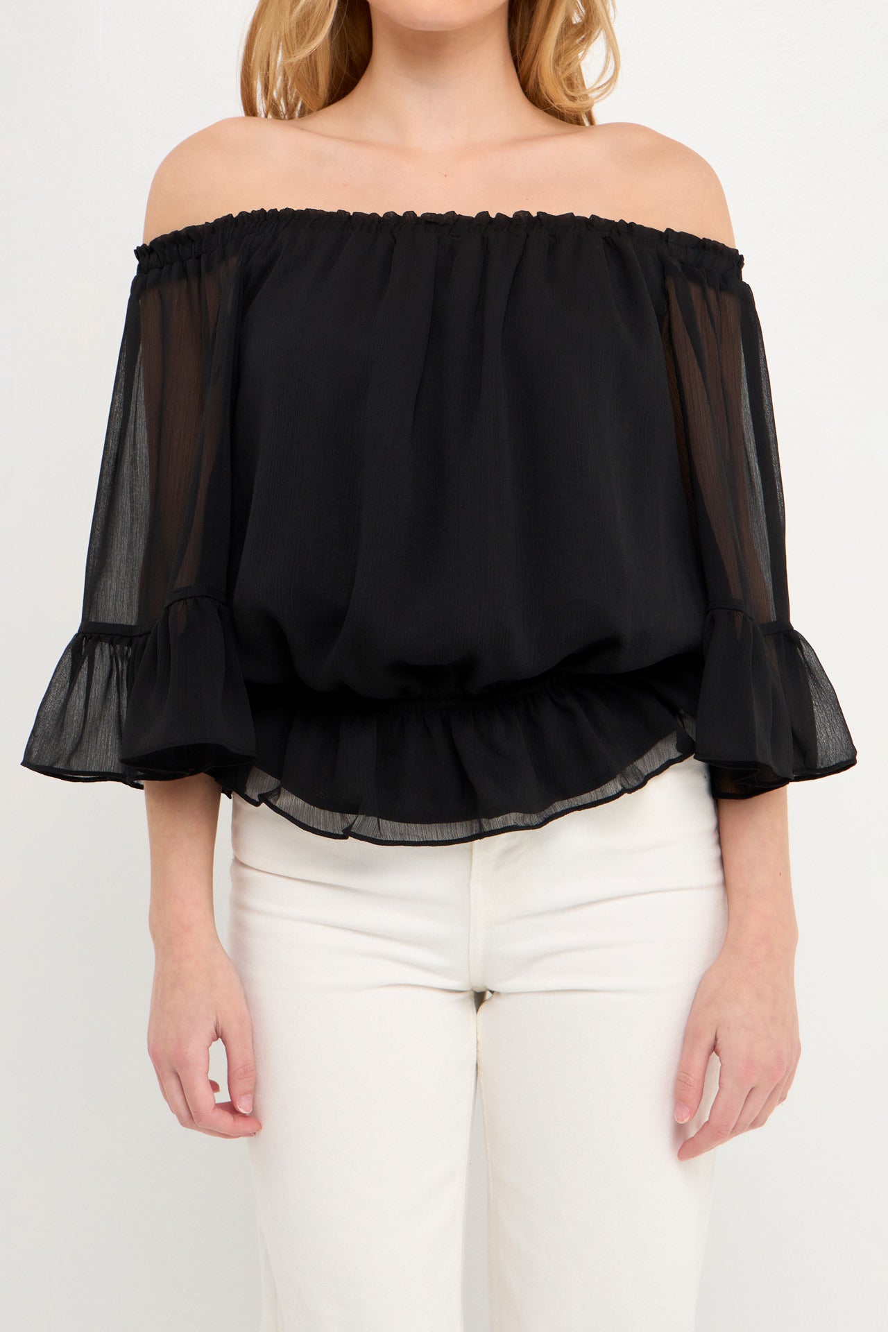 LA'VEN - Off the Shoulder Ruffled Top - TOPS available at Objectrare