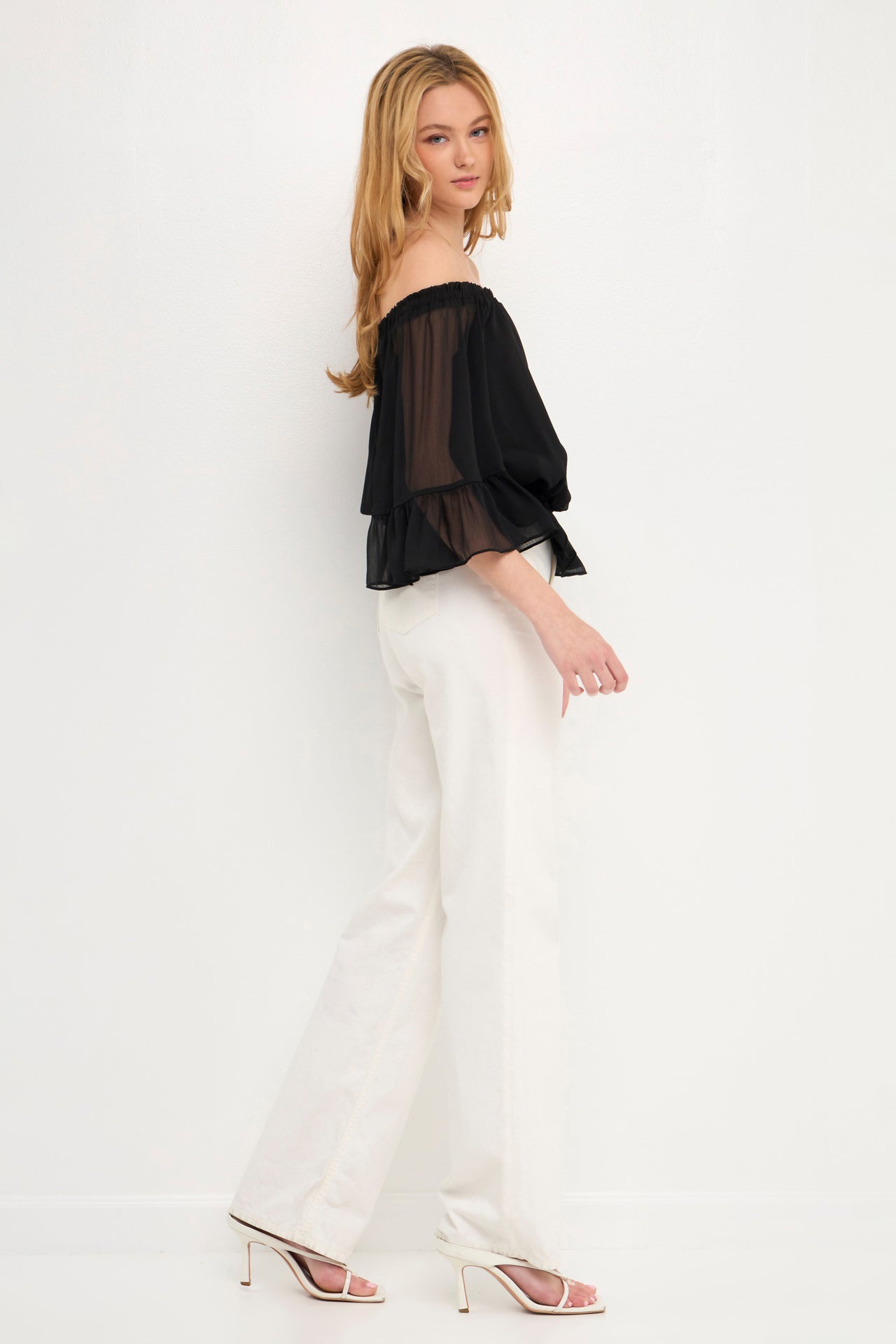 LA'VEN - Off the Shoulder Ruffled Top - TOPS available at Objectrare
