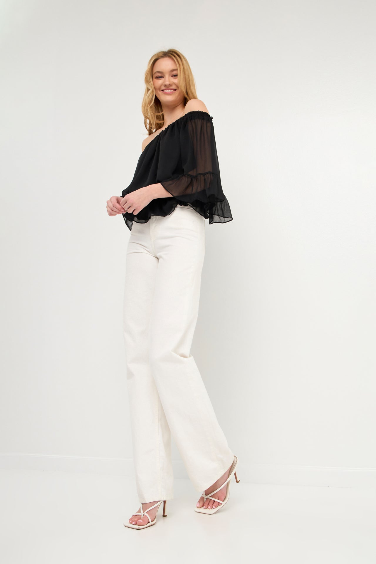 LA'VEN - Off the Shoulder Ruffled Top - TOPS available at Objectrare