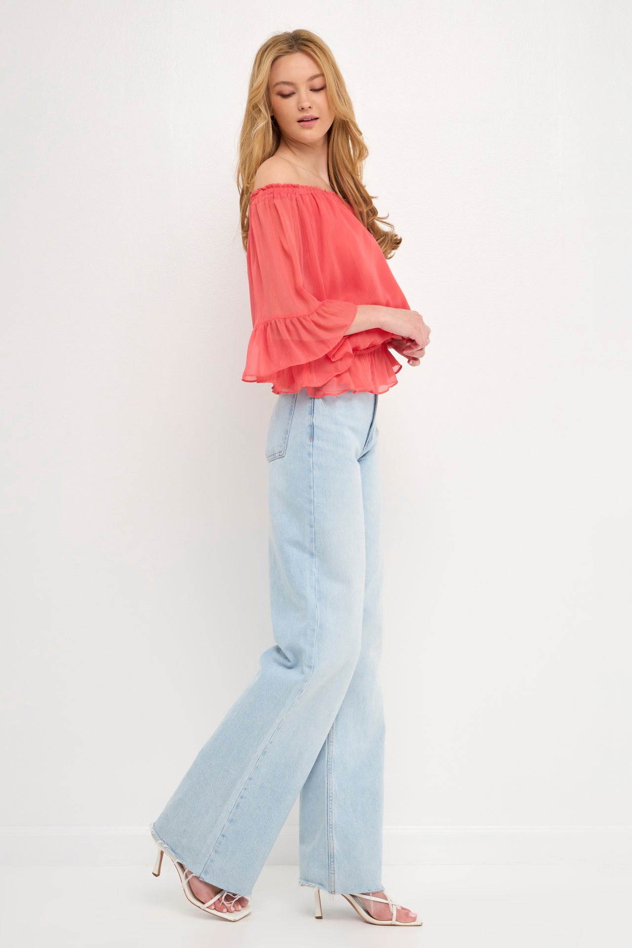 LA'VEN - Off the Shoulder Ruffled Top - TOPS available at Objectrare