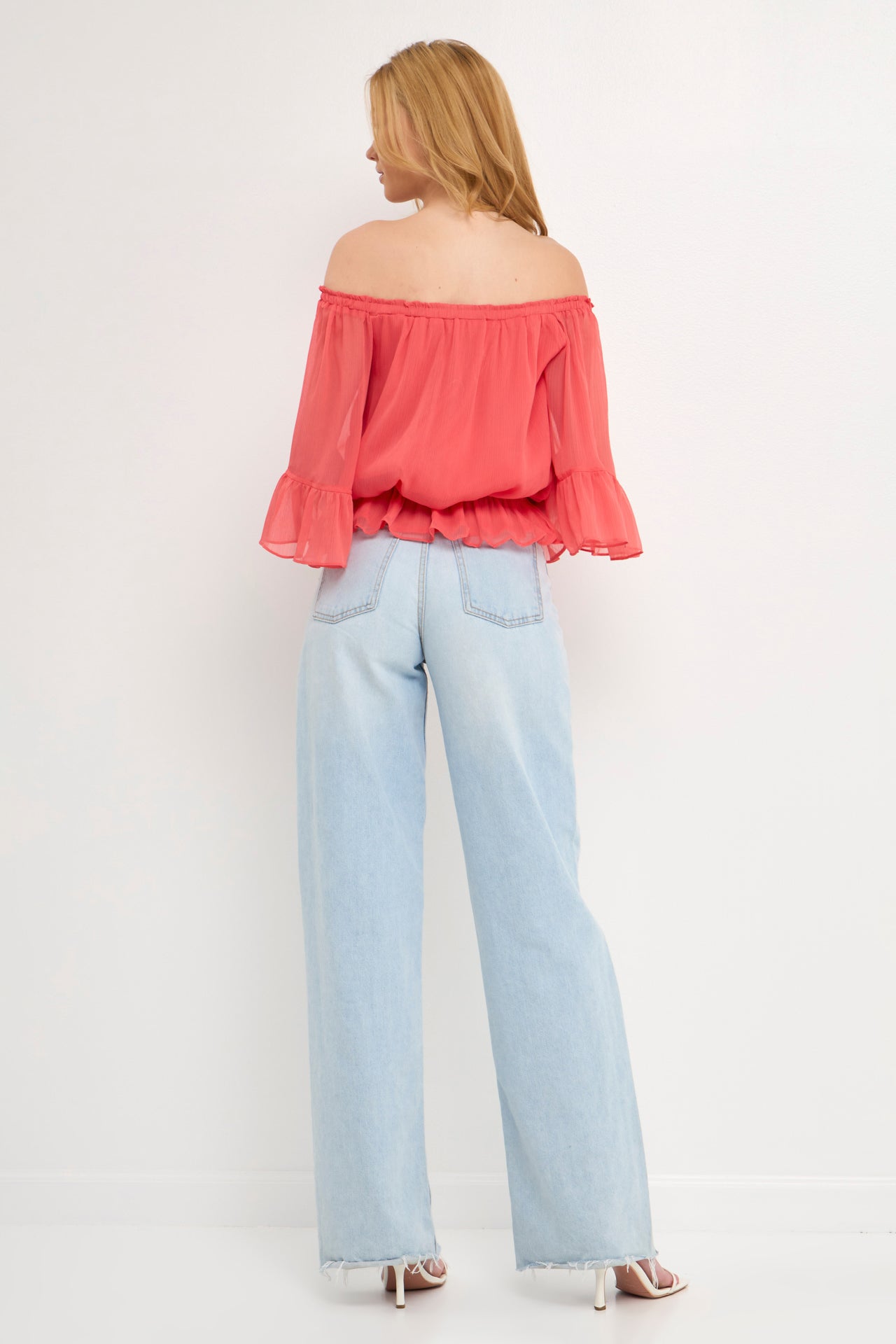 LA'VEN - Off the Shoulder Ruffled Top - TOPS available at Objectrare