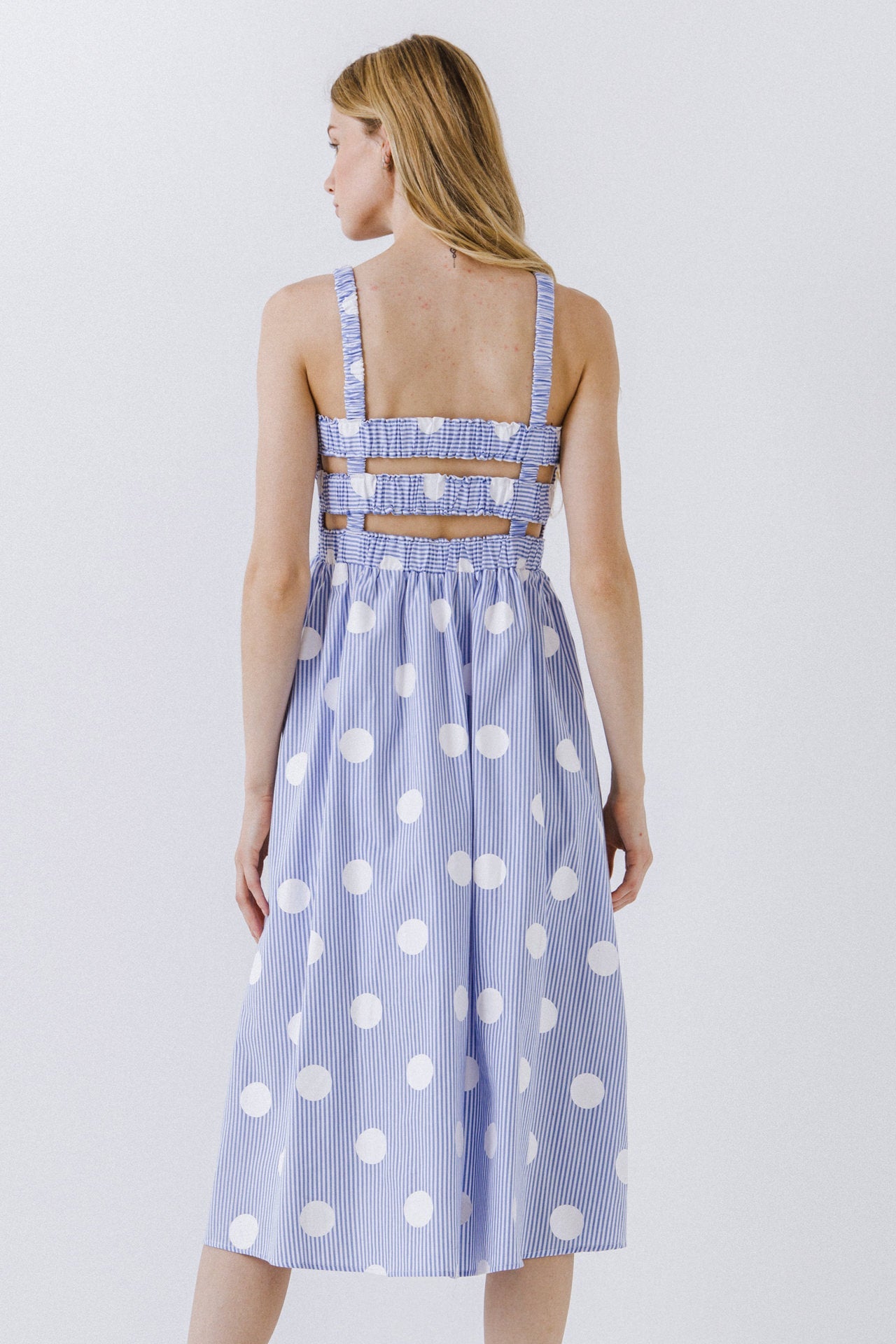 ENGLISH FACTORY - Polka Dot Smocked Flare Dress - DRESSES available at Objectrare
