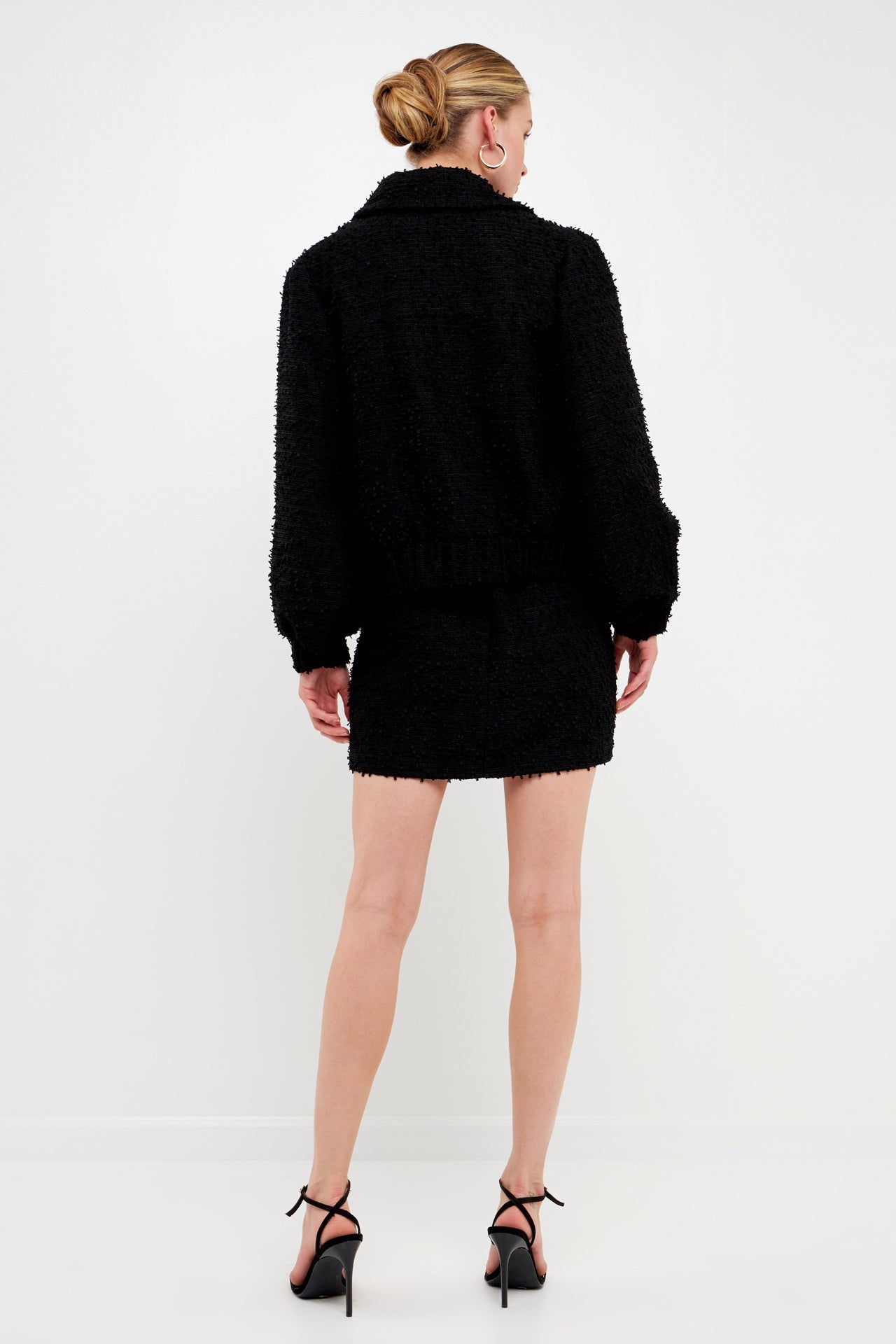 ENDLESS ROSE - Double Pocket Tweed Jacket - JACKETS available at Objectrare