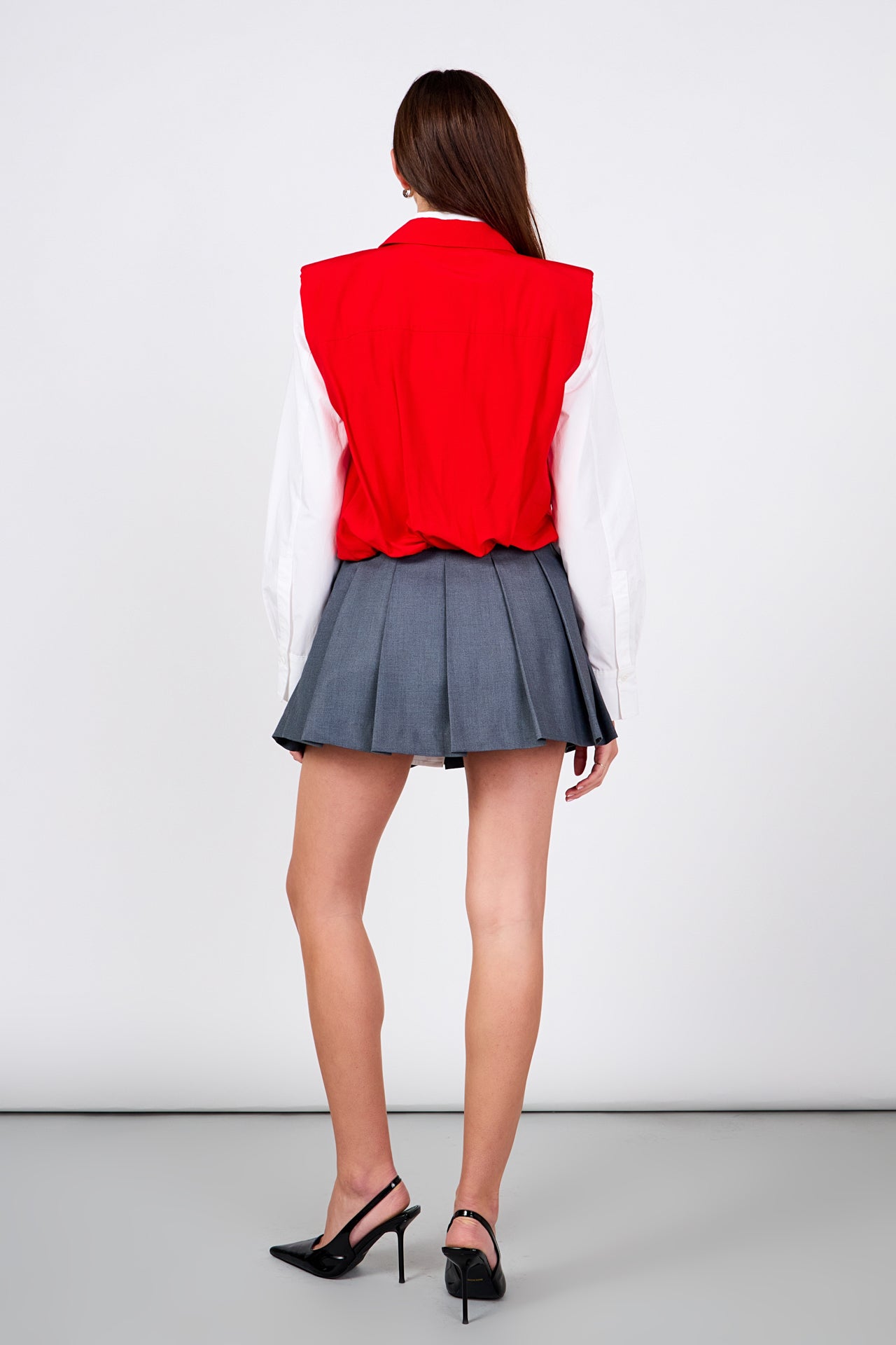 ENDLESS ROSE - Pintuck Details Sleeveless Blouse - SHIRTS & BLOUSES available at Objectrare